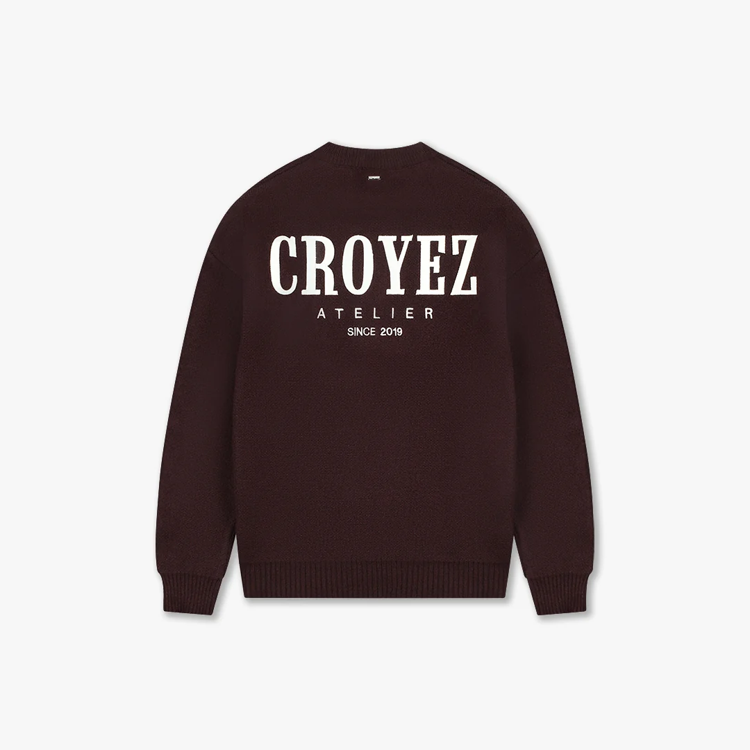 Croyez Gallery Knit Sweater | Burgundy - Image 2