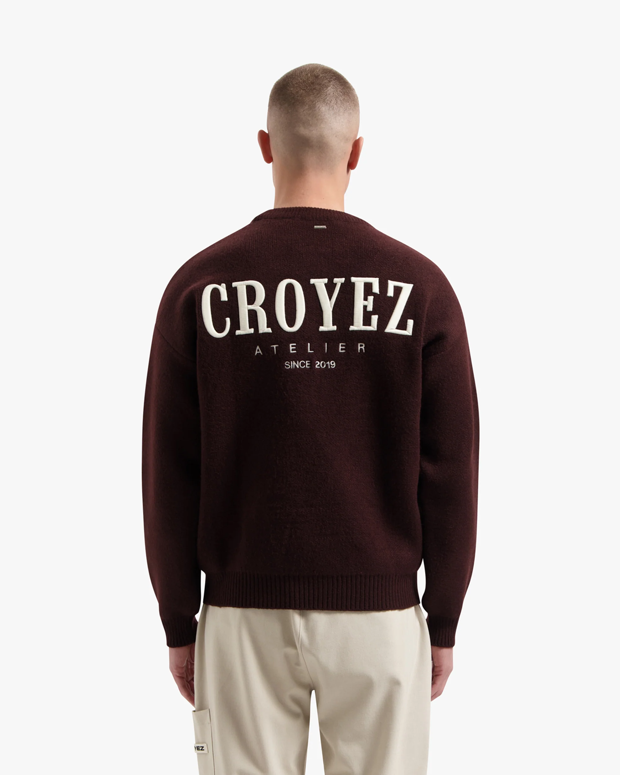 Croyez Gallery Knit Sweater | Burgundy - Image 4