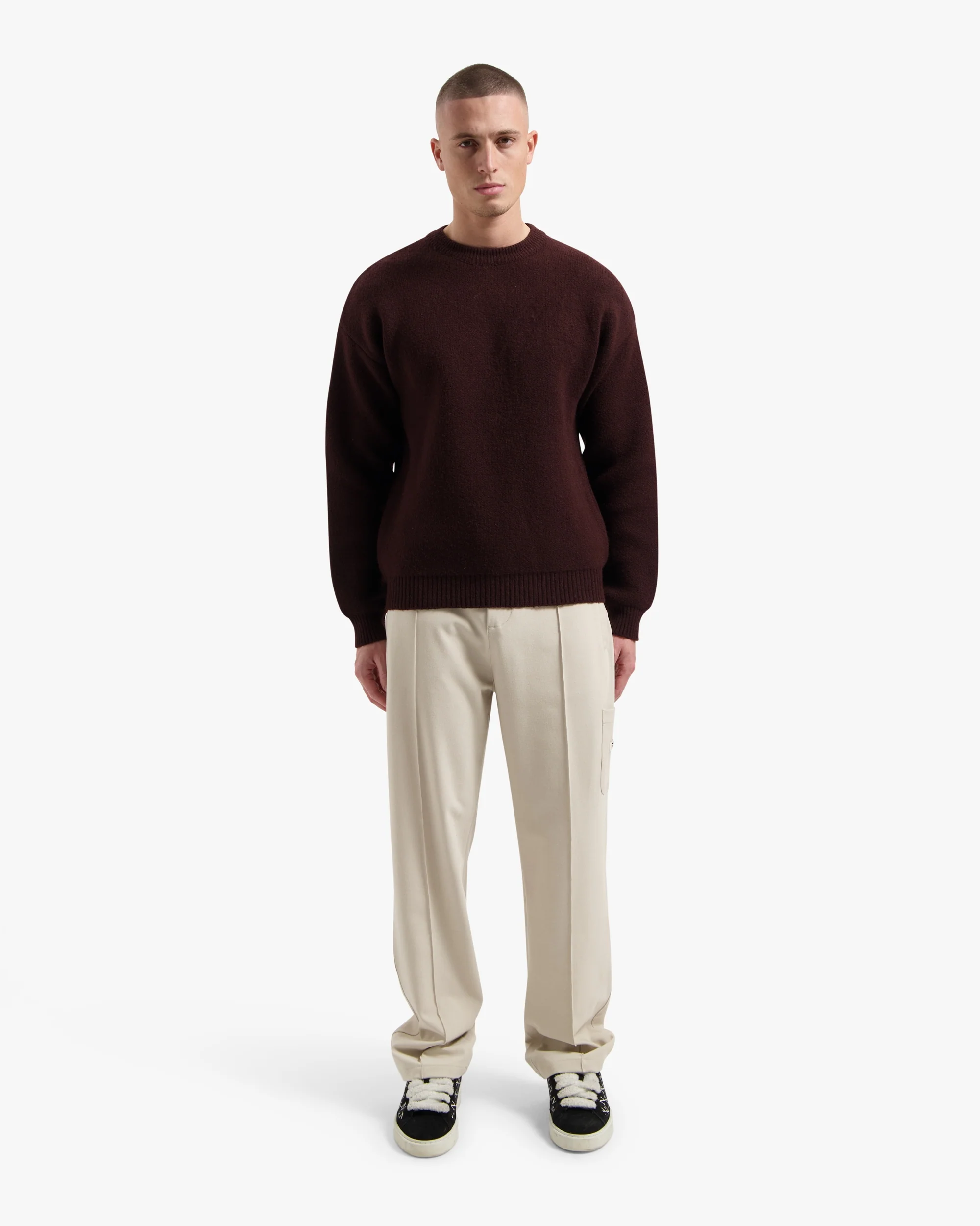 Croyez Gallery Knit Sweater | Burgundy - Image 5