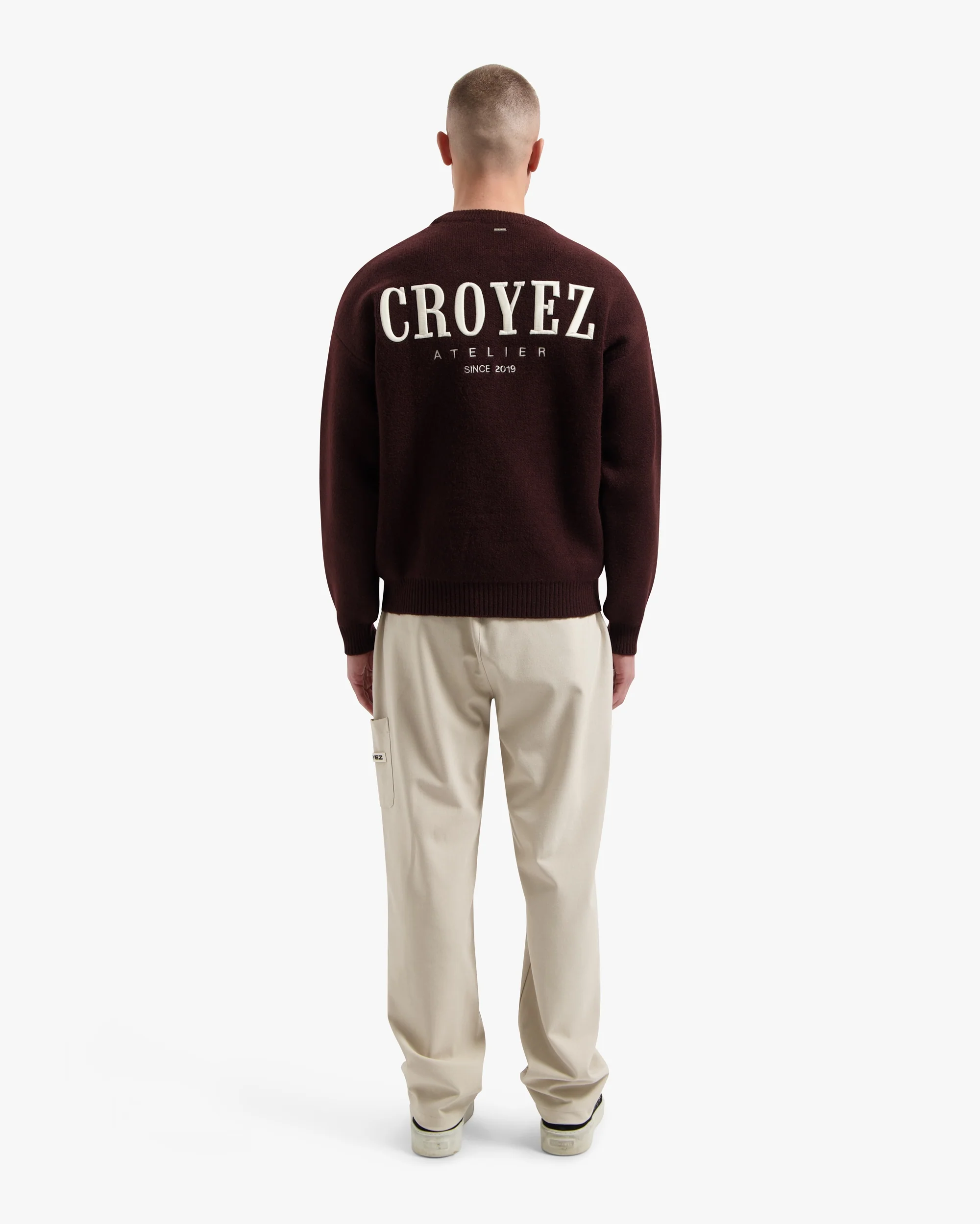Croyez Gallery Knit Sweater | Burgundy - Image 6