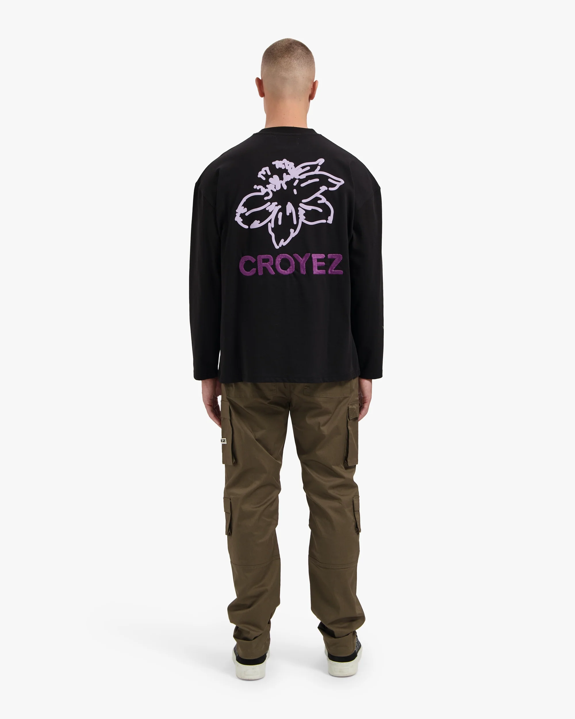 CROYEZ GARDENER LONGSLEEVE T-SHIRT | BLACK/PURPLE - Image 6