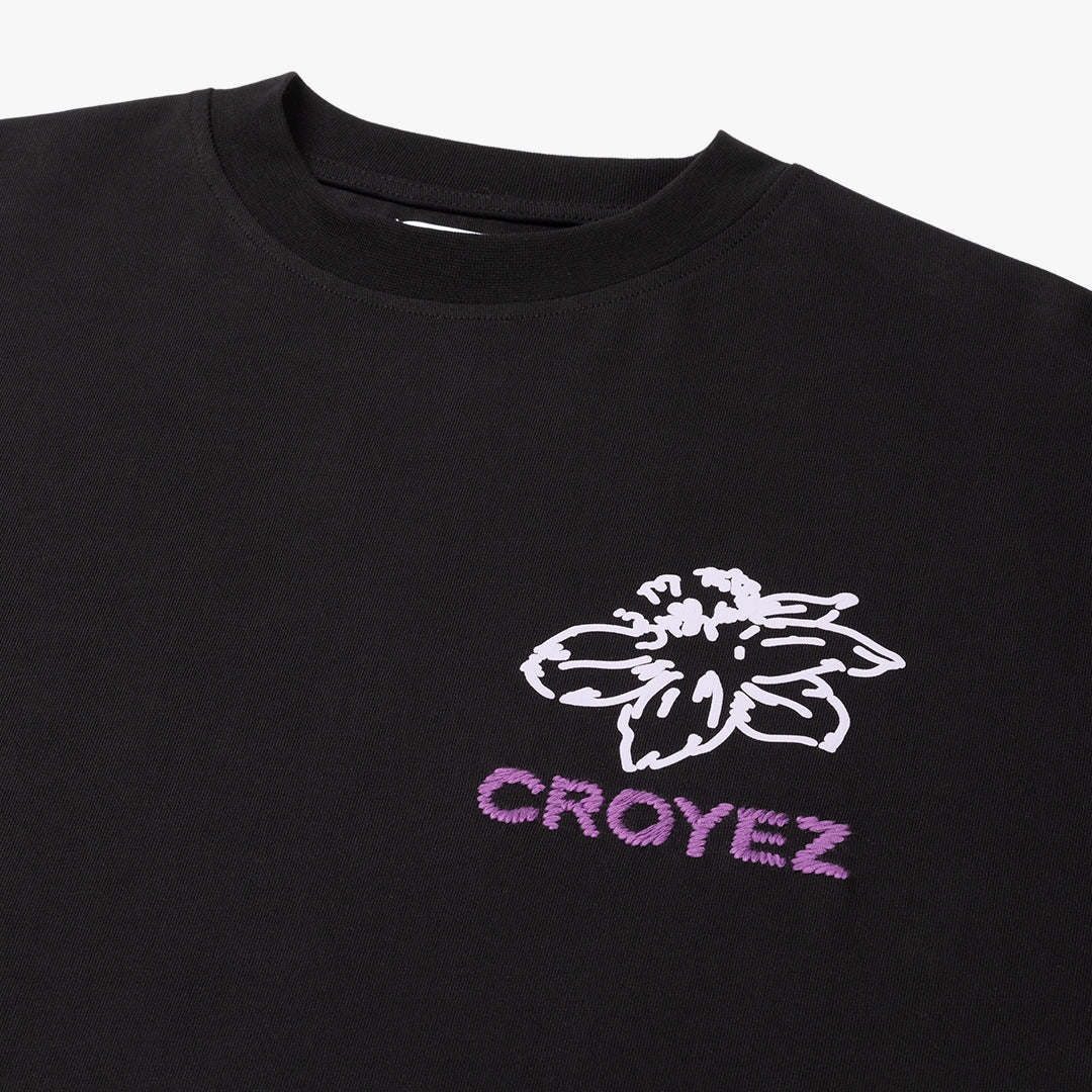 CROYEZ GARDENER LONGSLEEVE T-SHIRT | BLACK/PURPLE - Image 7