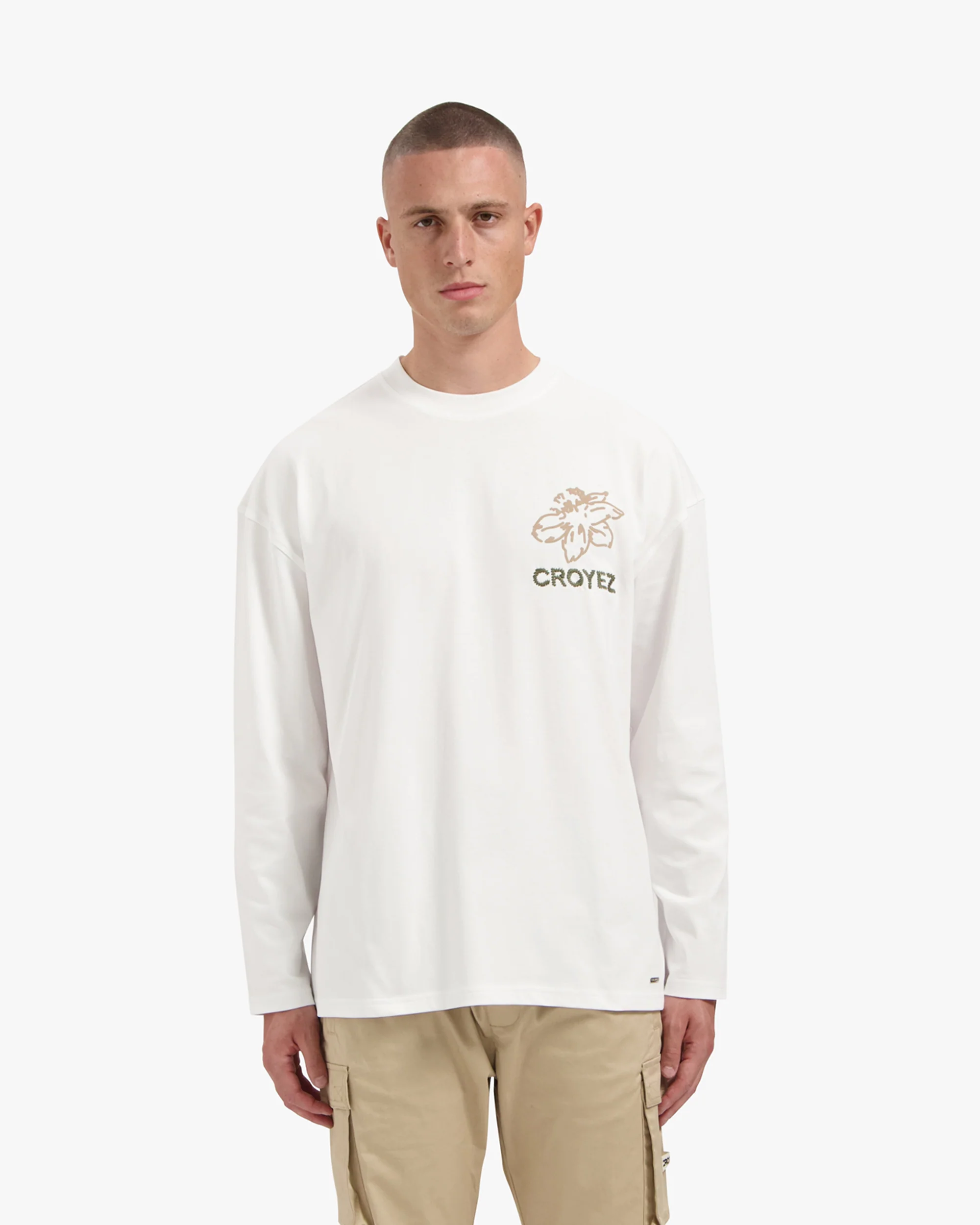 CROYEZ GARDENER LONGSLEEVE T-SHIRT | WHITE - Image 3