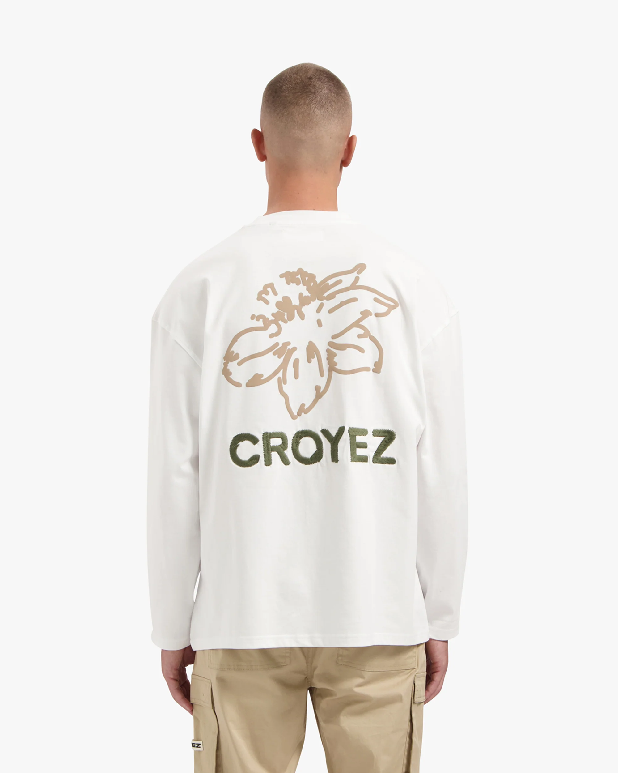 CROYEZ GARDENER LONGSLEEVE T-SHIRT | WHITE - Image 4