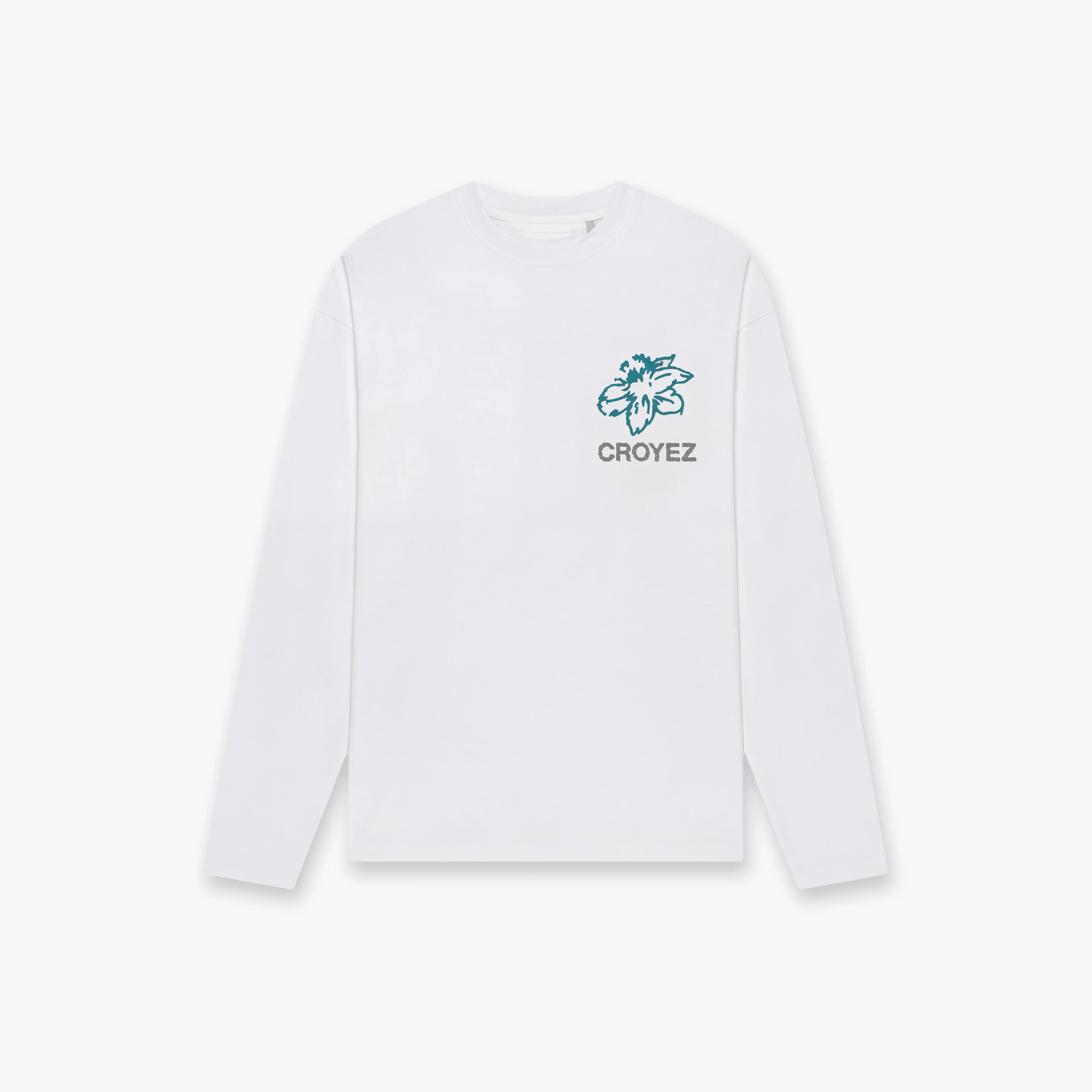 Croyez Gardener Longsleeve | White/Tiffany Blue
