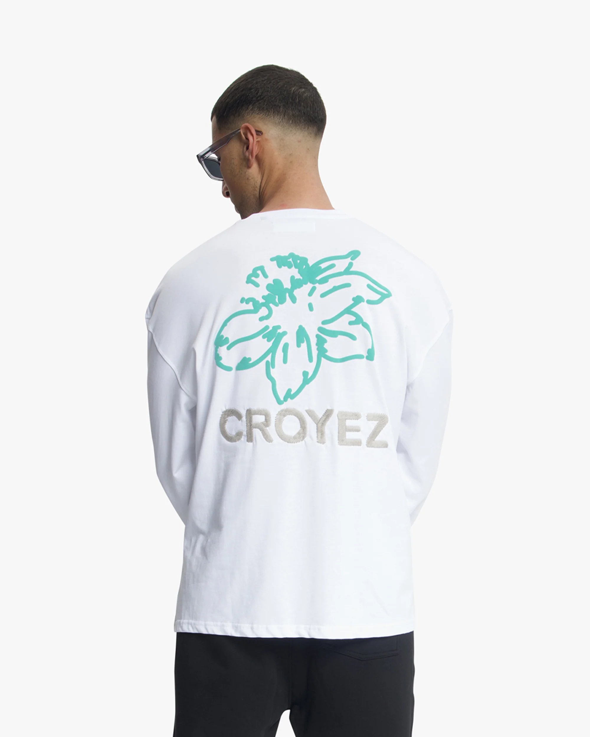 Croyez Gardener Longsleeve | White/Tiffany Blue - Image 4
