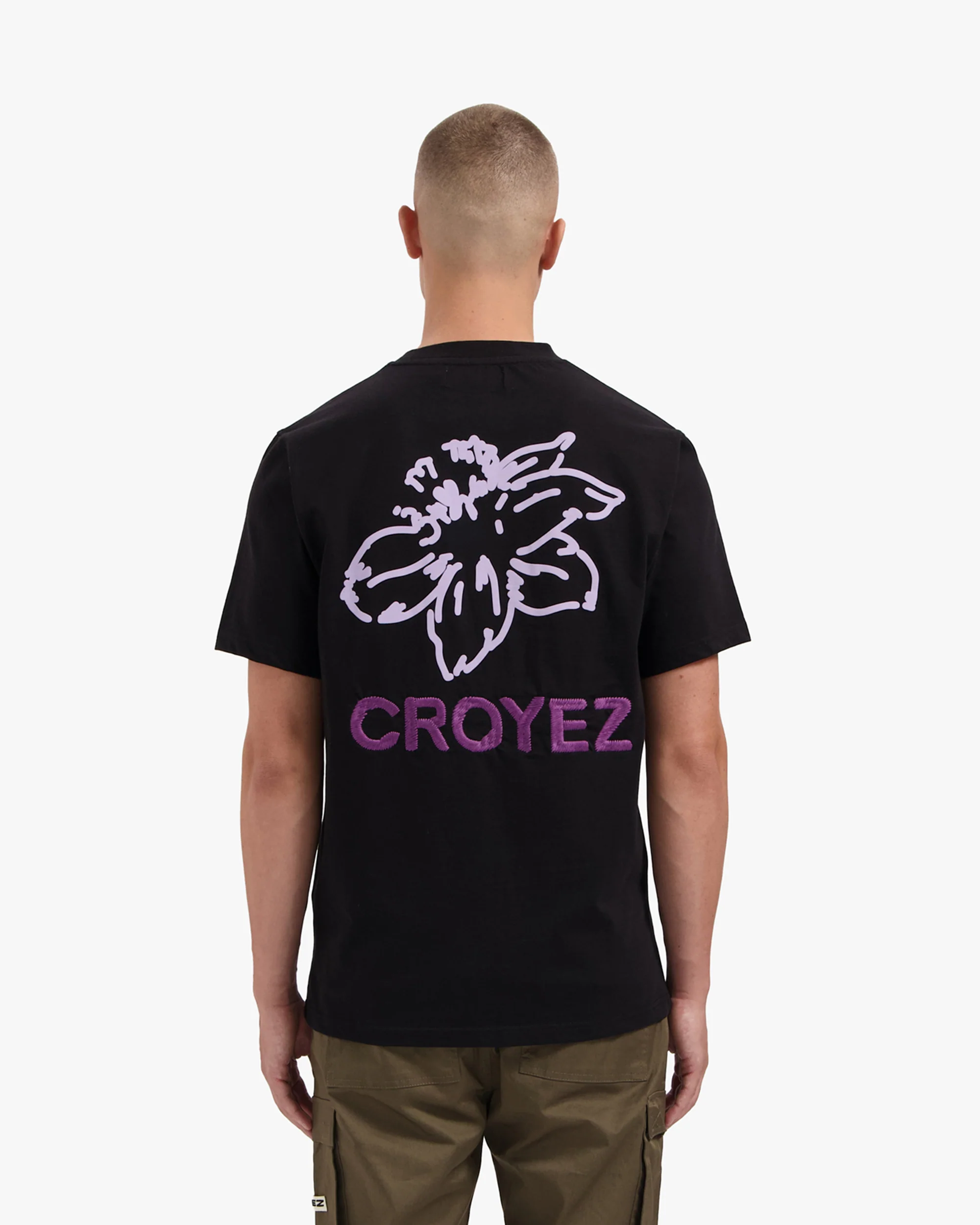 CROYEZ GARDENER T-SHIRT | BLACK/PURPLE - Image 4