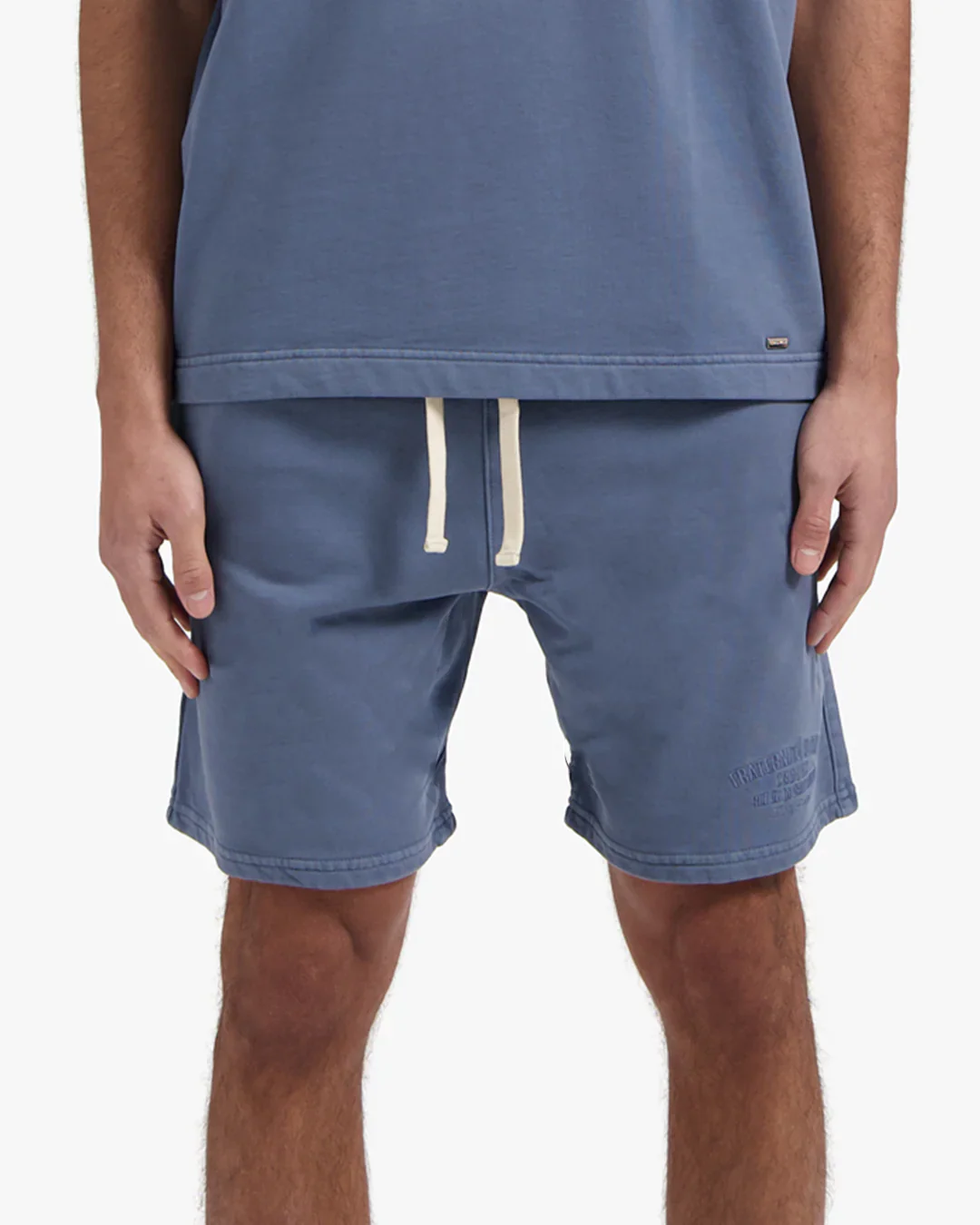CROYEZ GARMENT DYE FRATERNITÉ SHORTS | BLUE - Image 3