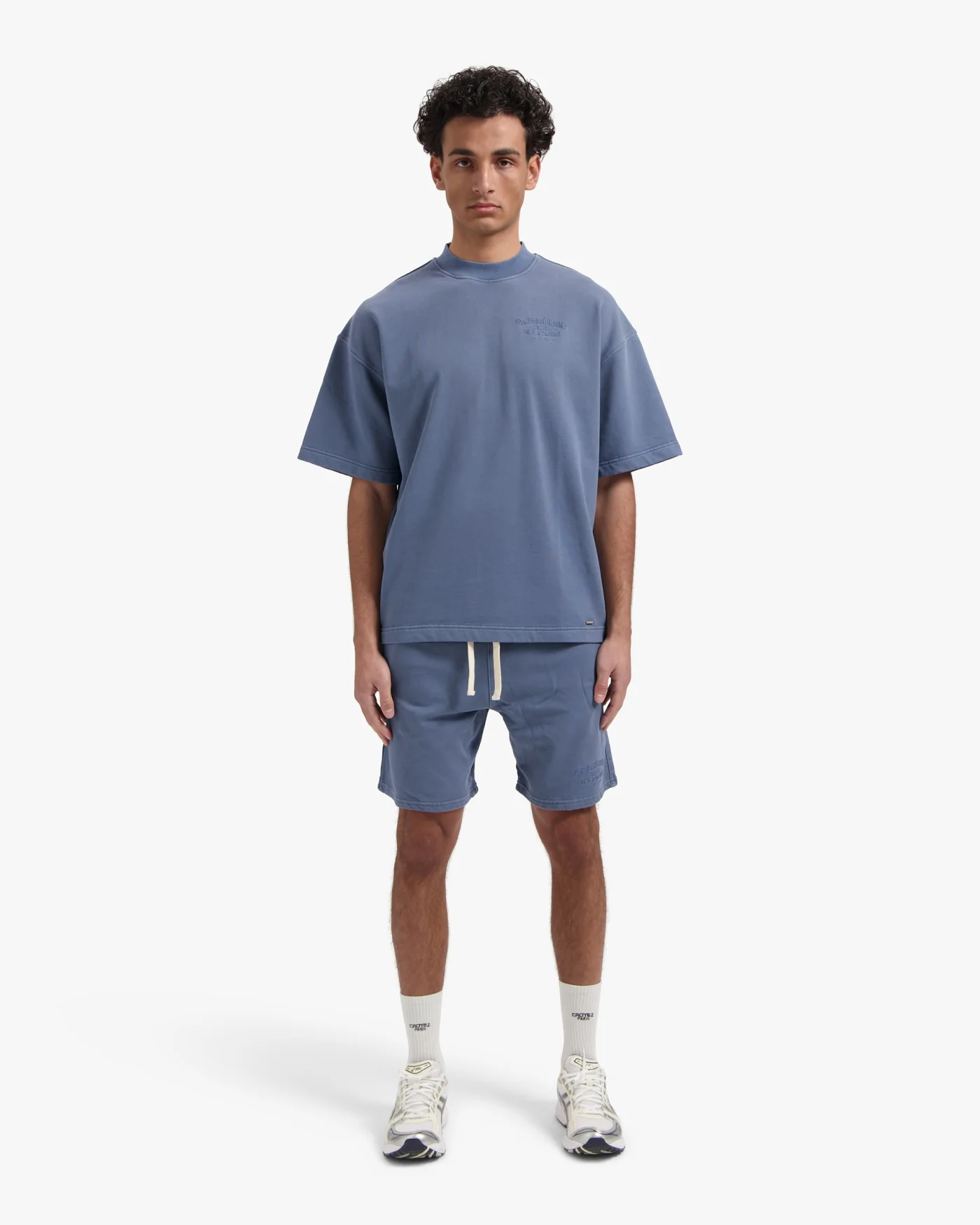 CROYEZ GARMENT DYE FRATERNITÉ T-SHIRT | BLUE - Image 6