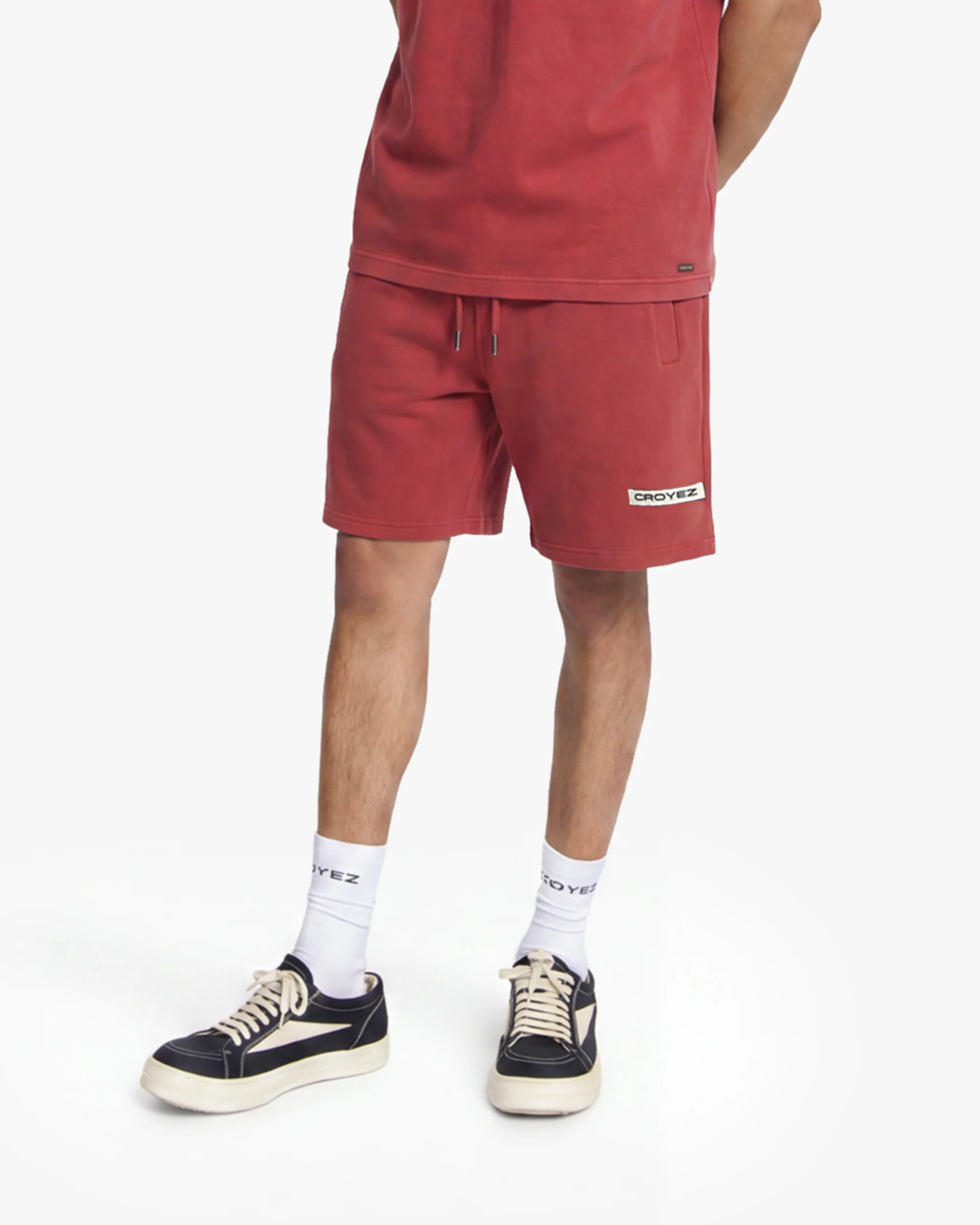 Croyez Garment Dye Shorts | Red - Image 3