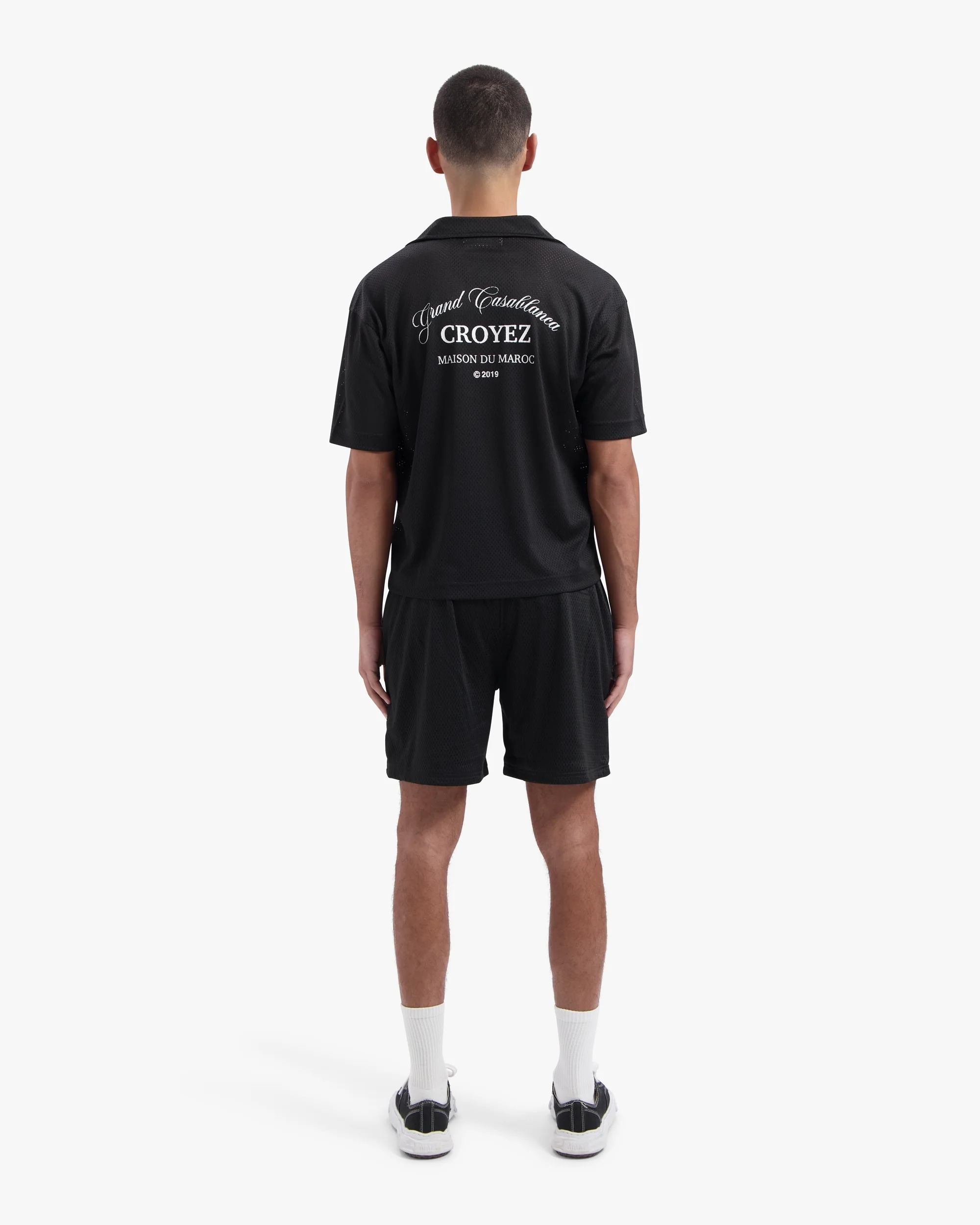 CROYEZ GRAND CASABLANCA MESH SHORTS | BLACK/WHITE - Image 3