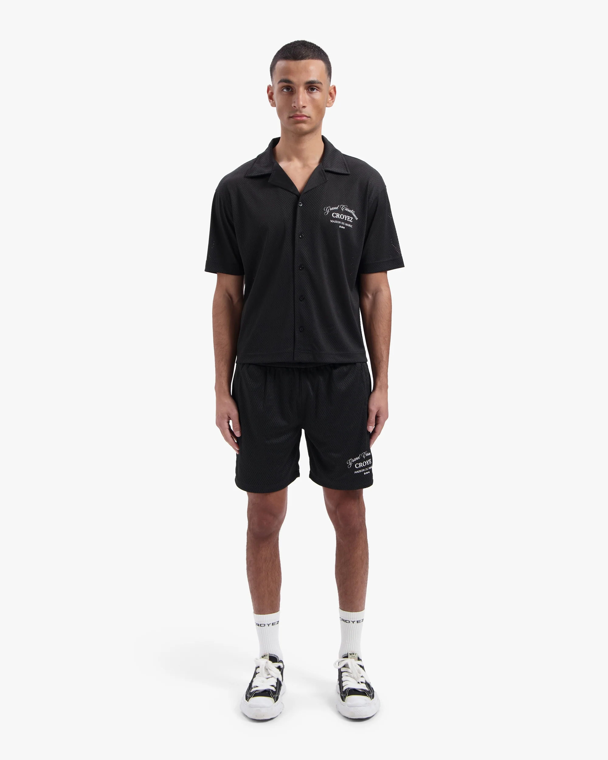 CROYEZ GRAND CASABLANCA MESH SHORTS | BLACK/WHITE - Image 4