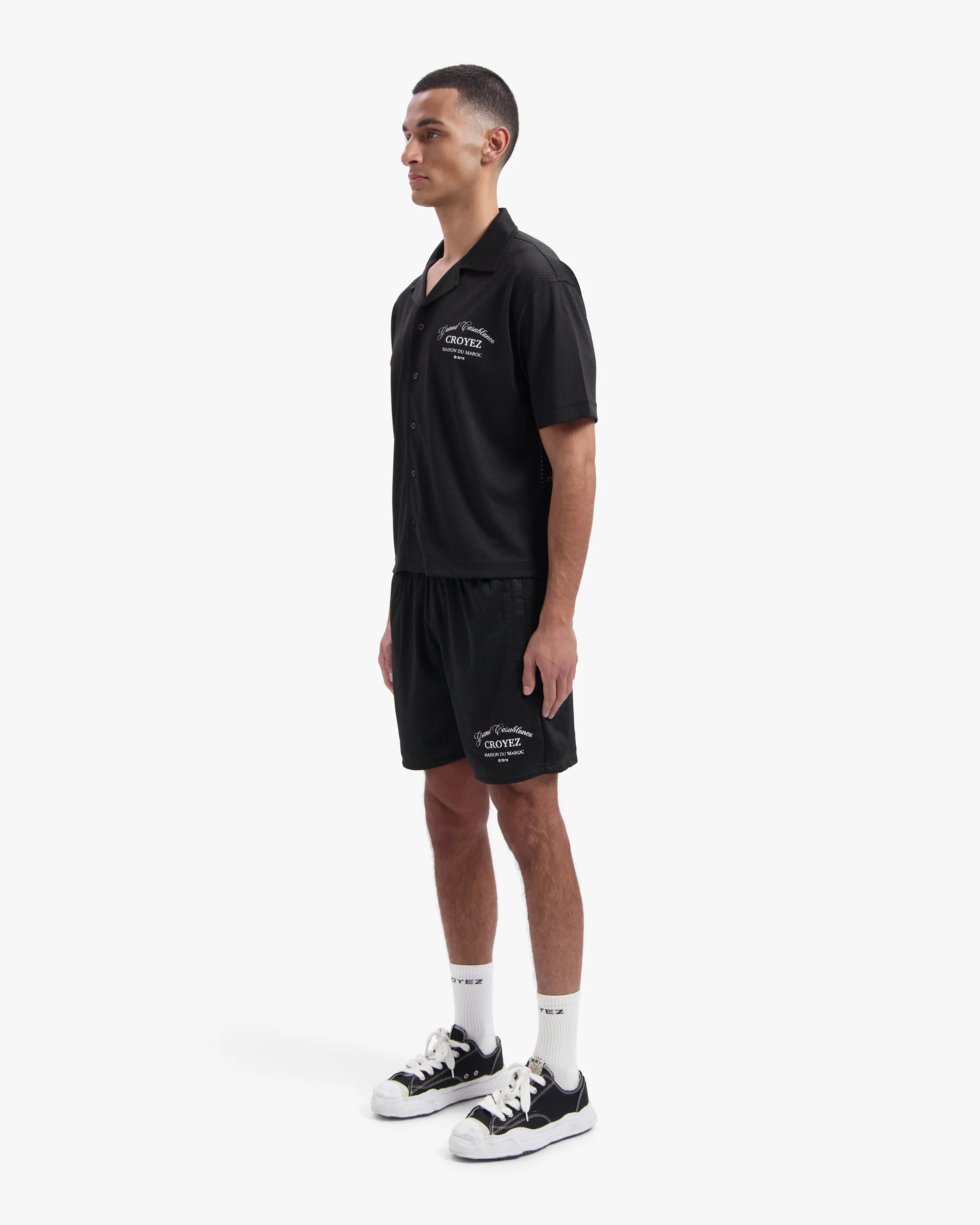 CROYEZ GRAND CASABLANCA MESH SHORTS | BLACK/WHITE - Image 6