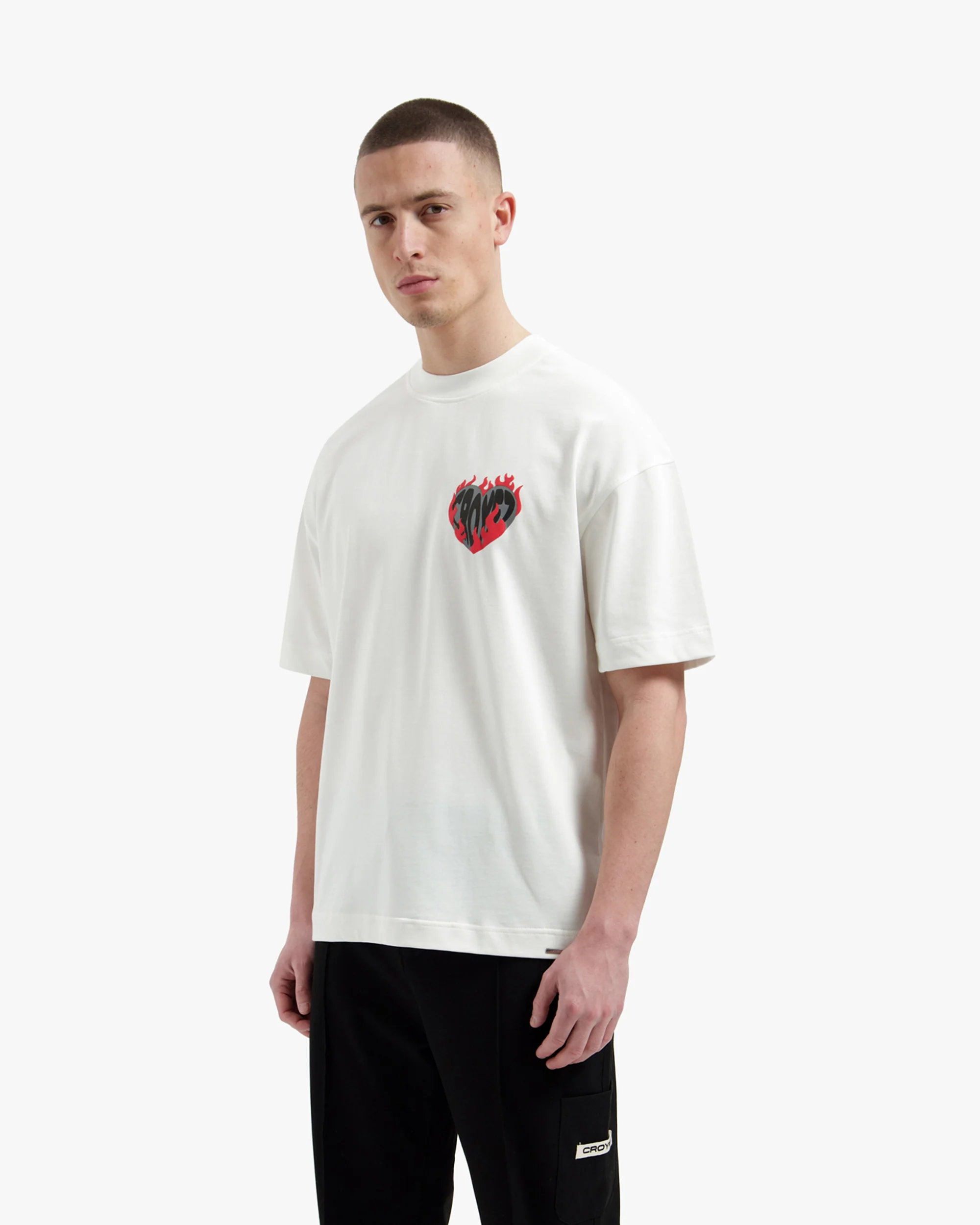 Croyez Heart On Fire T-Shirt | Off-White - Image 3