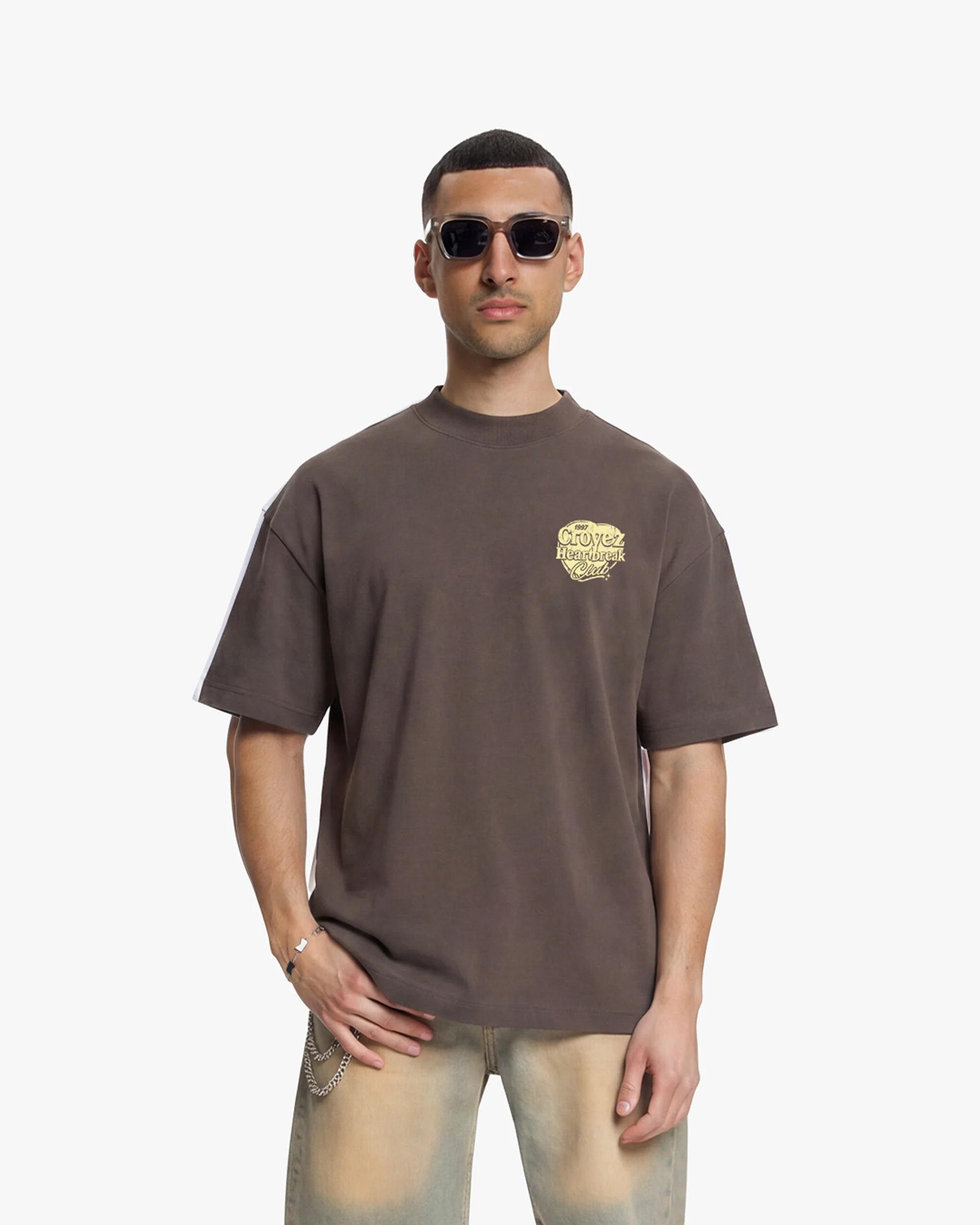 Croyez Heartbreak Club T-Shirt | Washed Brown - Image 3