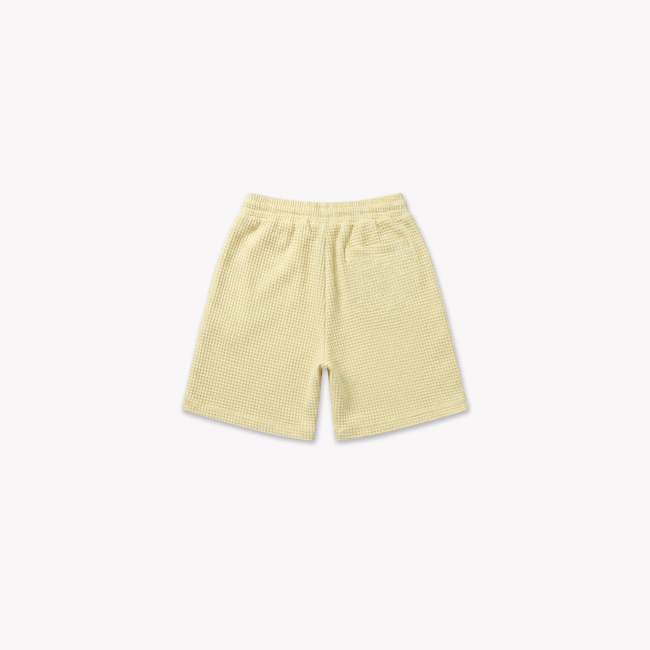 Croyez Initial Waffle Shorts | Butter Yellow - Image 2