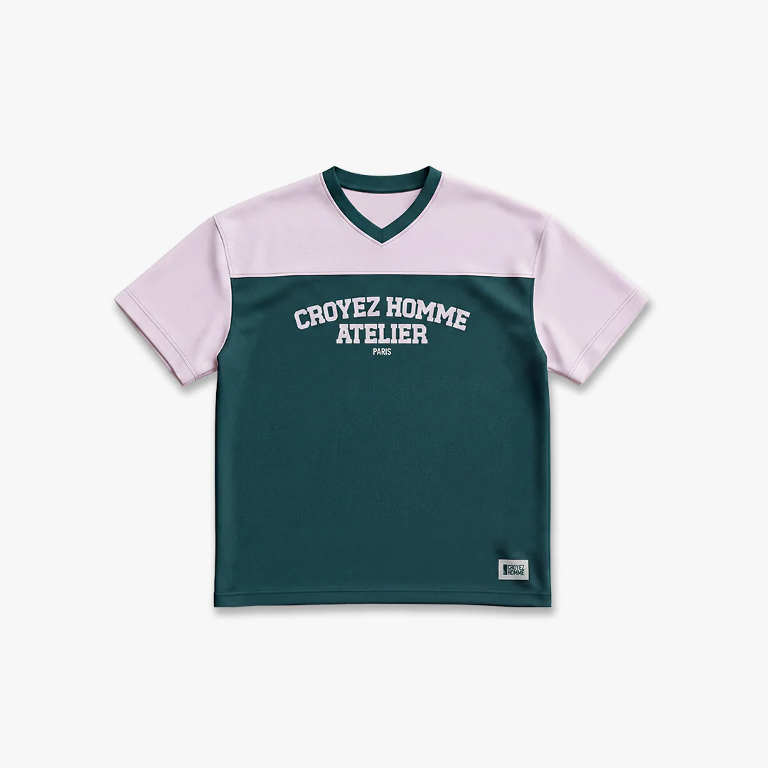 Croyez Jersey Sport T-Shirt | Dark Teal/Pink