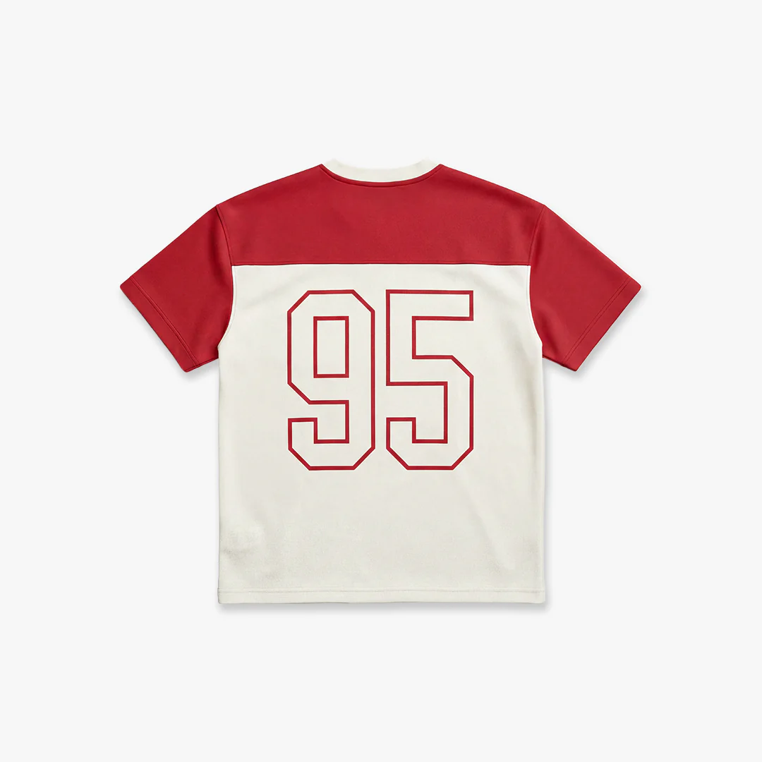 Croyez Jersey Sport T-Shirt | Off-White/Red - Image 2