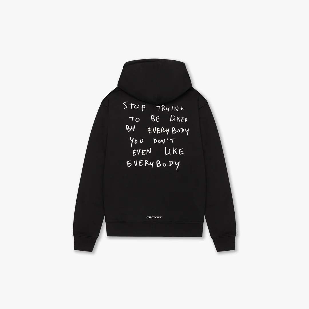 CROYEZ LIKED BY EVERYBODY ZIP HOODIE | BLACK - Image 2
