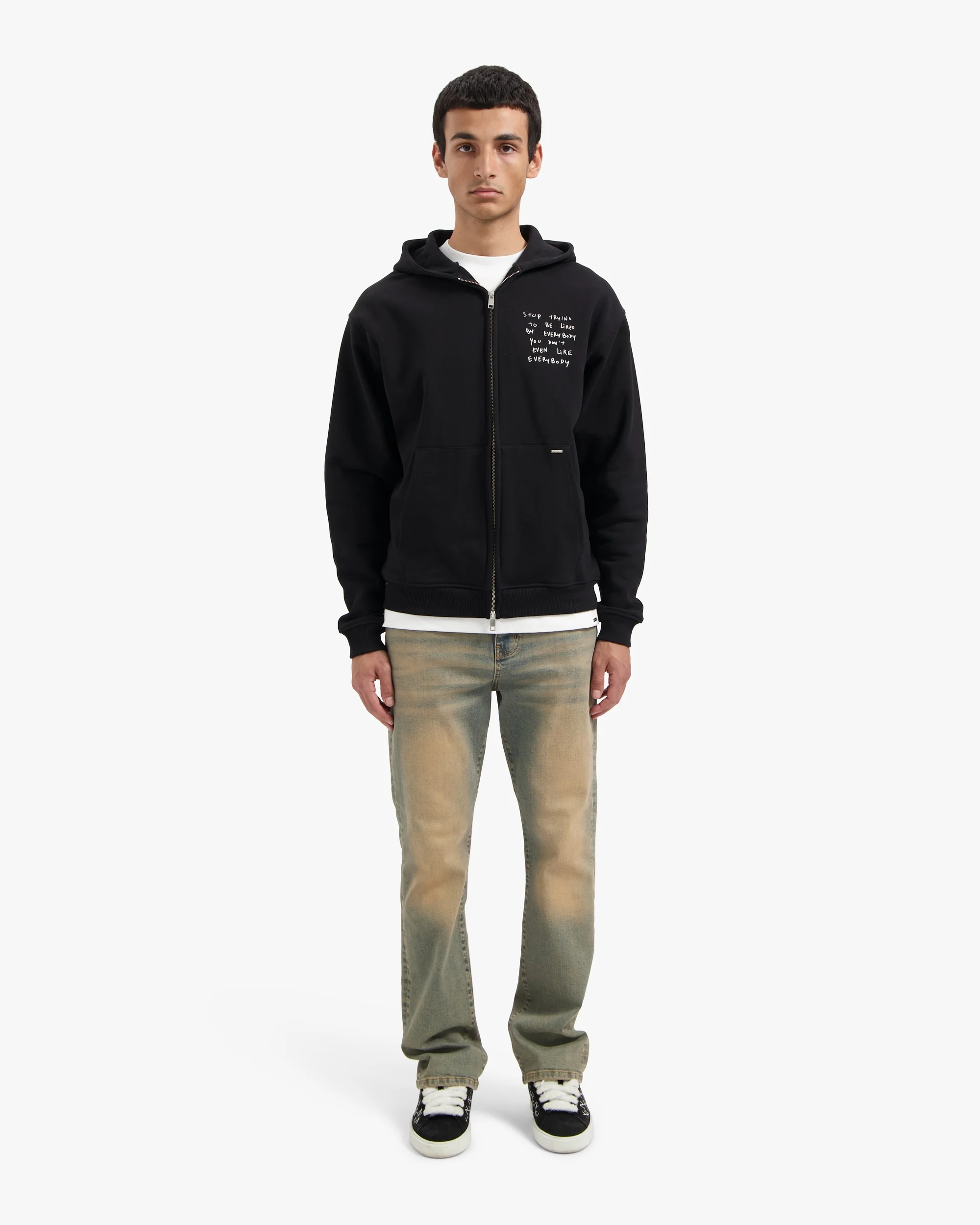 CROYEZ LIKED BY EVERYBODY ZIP HOODIE | BLACK - Image 5