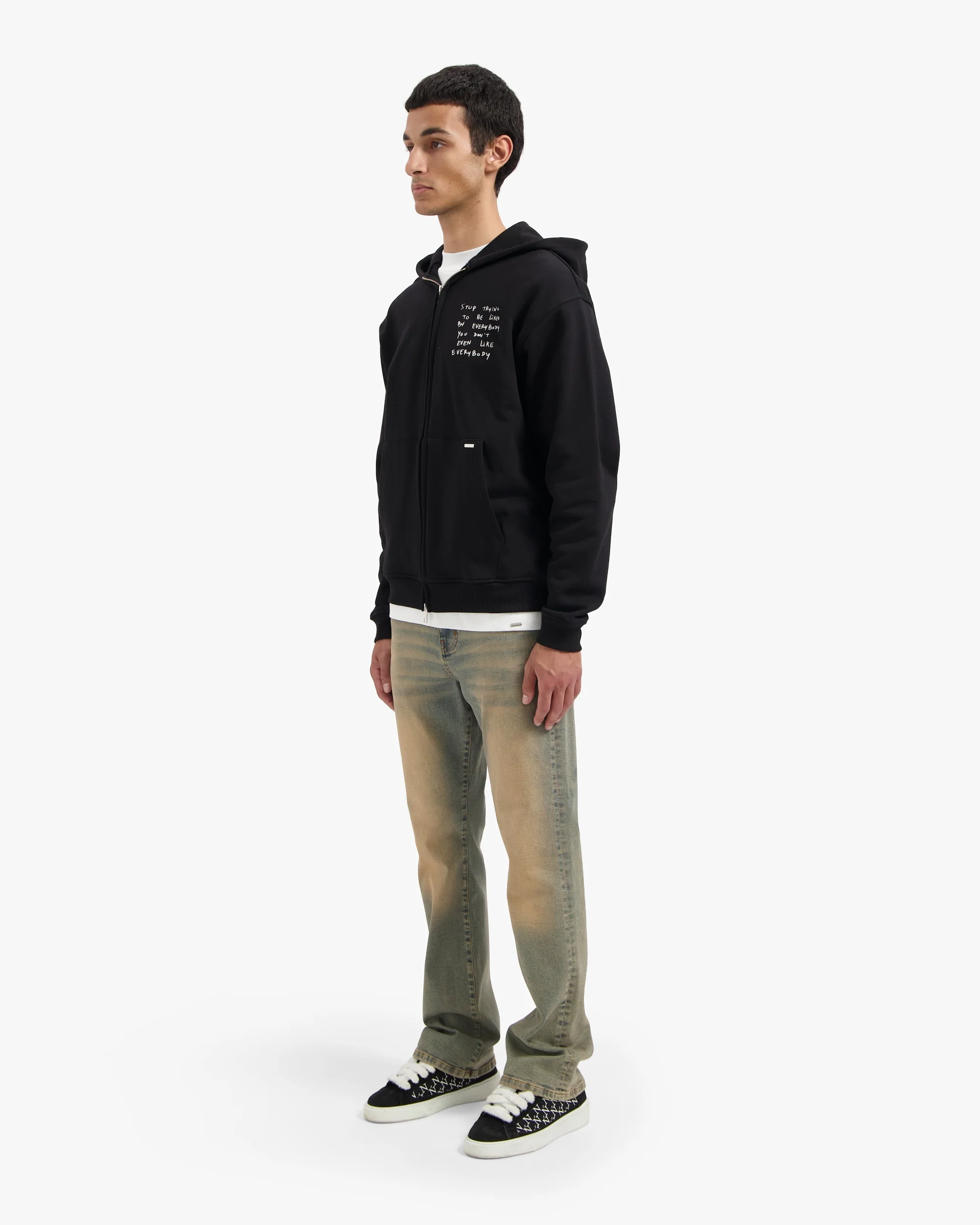 CROYEZ LIKED BY EVERYBODY ZIP HOODIE | BLACK - Image 7