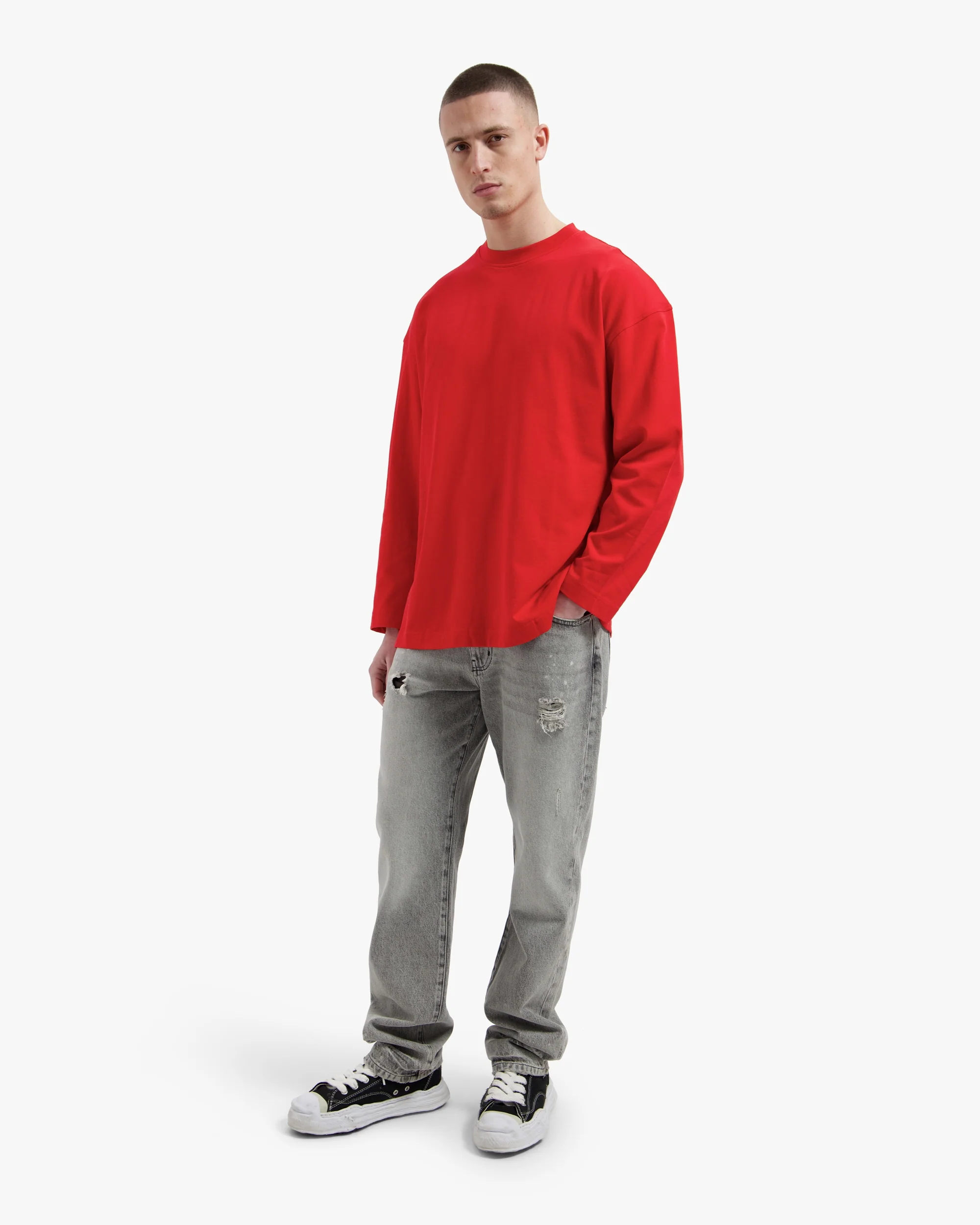 Croyez Logo Longsleeve | Red - Image 5