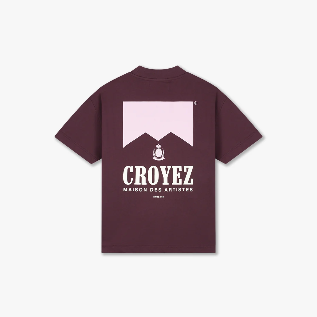 Croyez Maison Fumes T-Shirt | Burgundy - Image 2