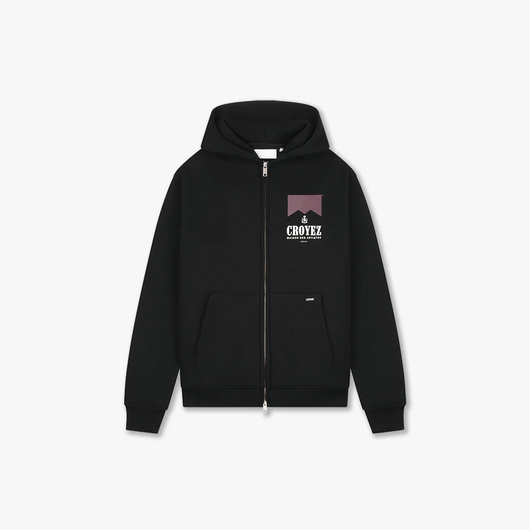 Croyez Maison Fumes Zip Hoodie | Black