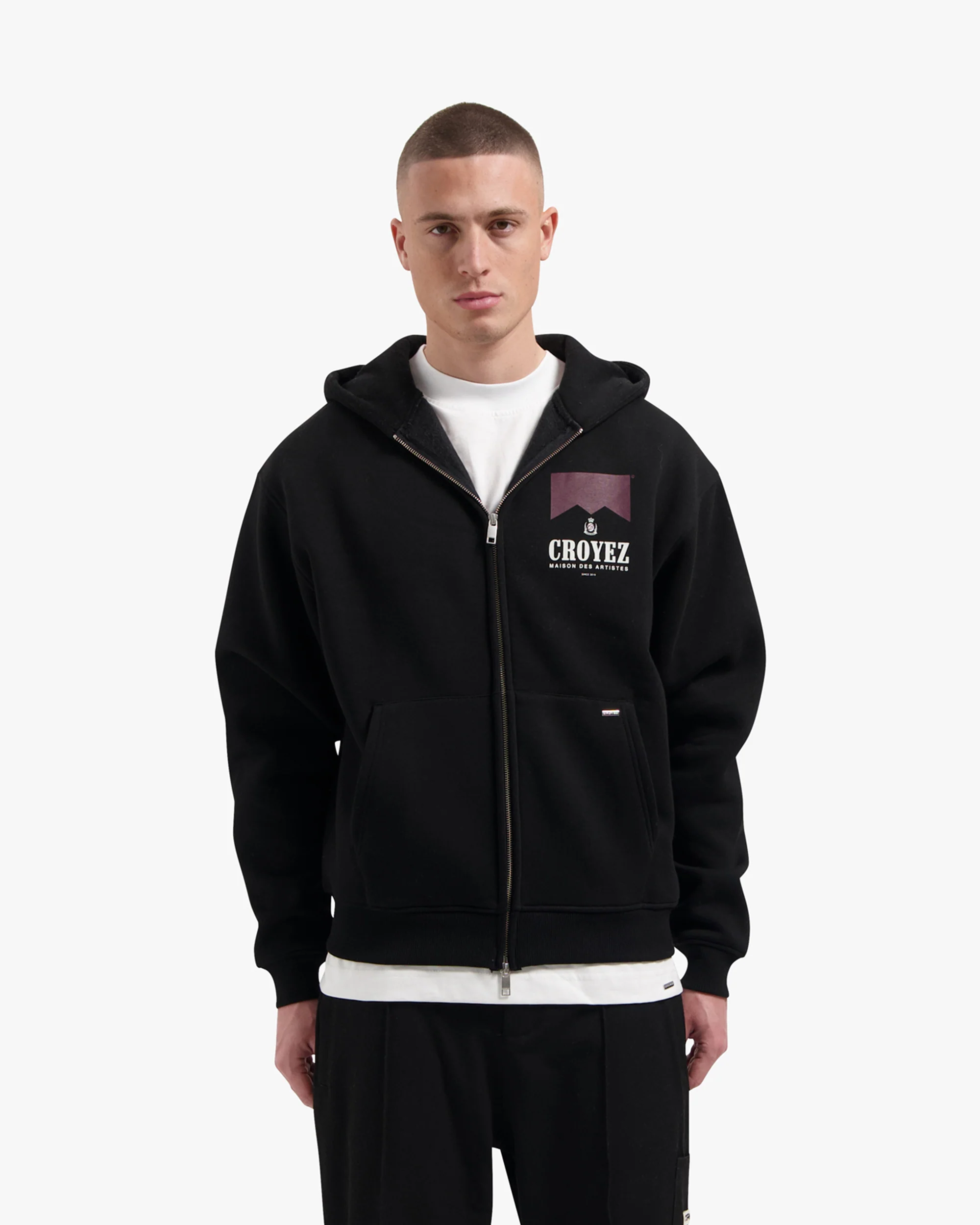Croyez Maison Fumes Zip Hoodie | Black - Image 3