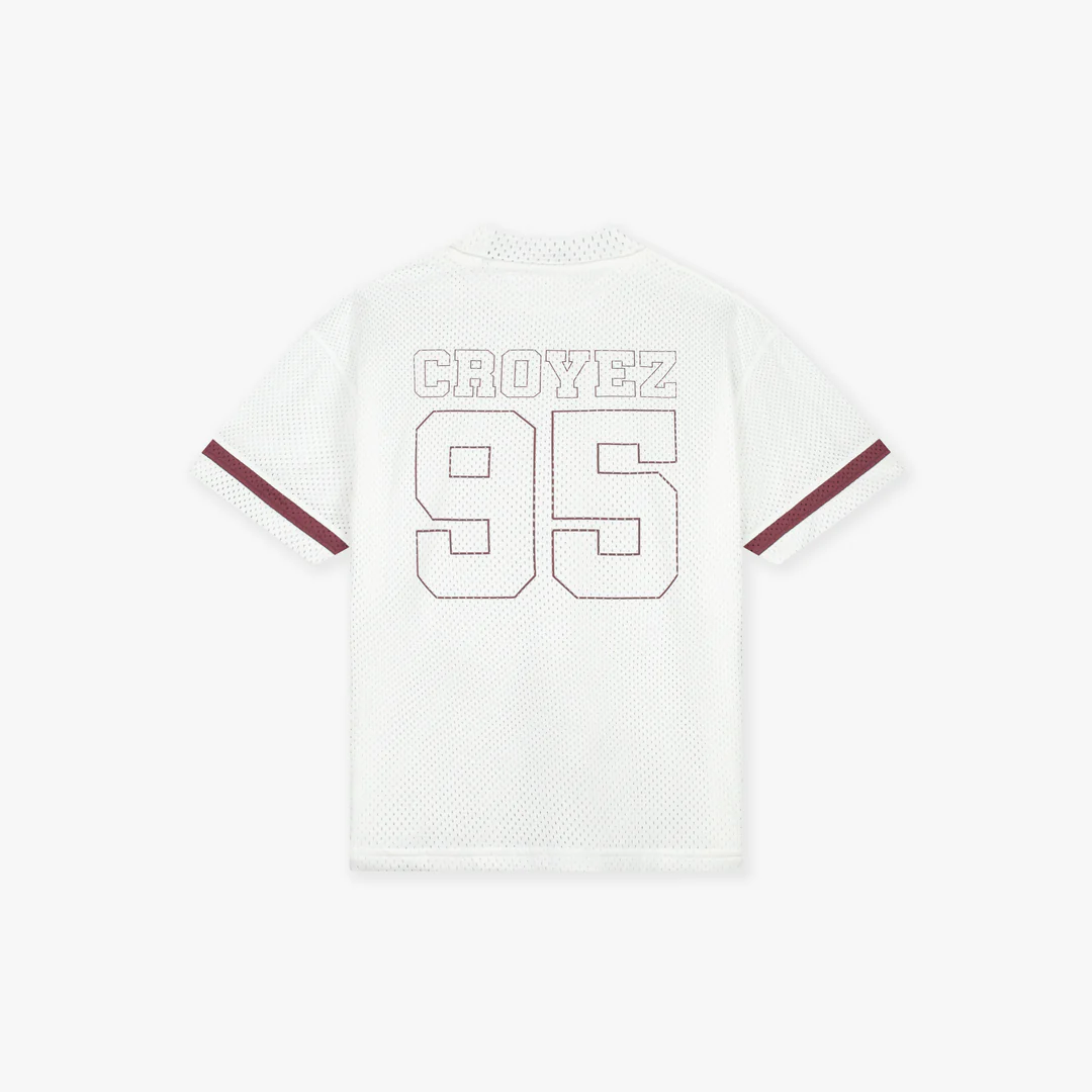 Croyez Mesh Jersey | Off-White/Cherry - Image 2