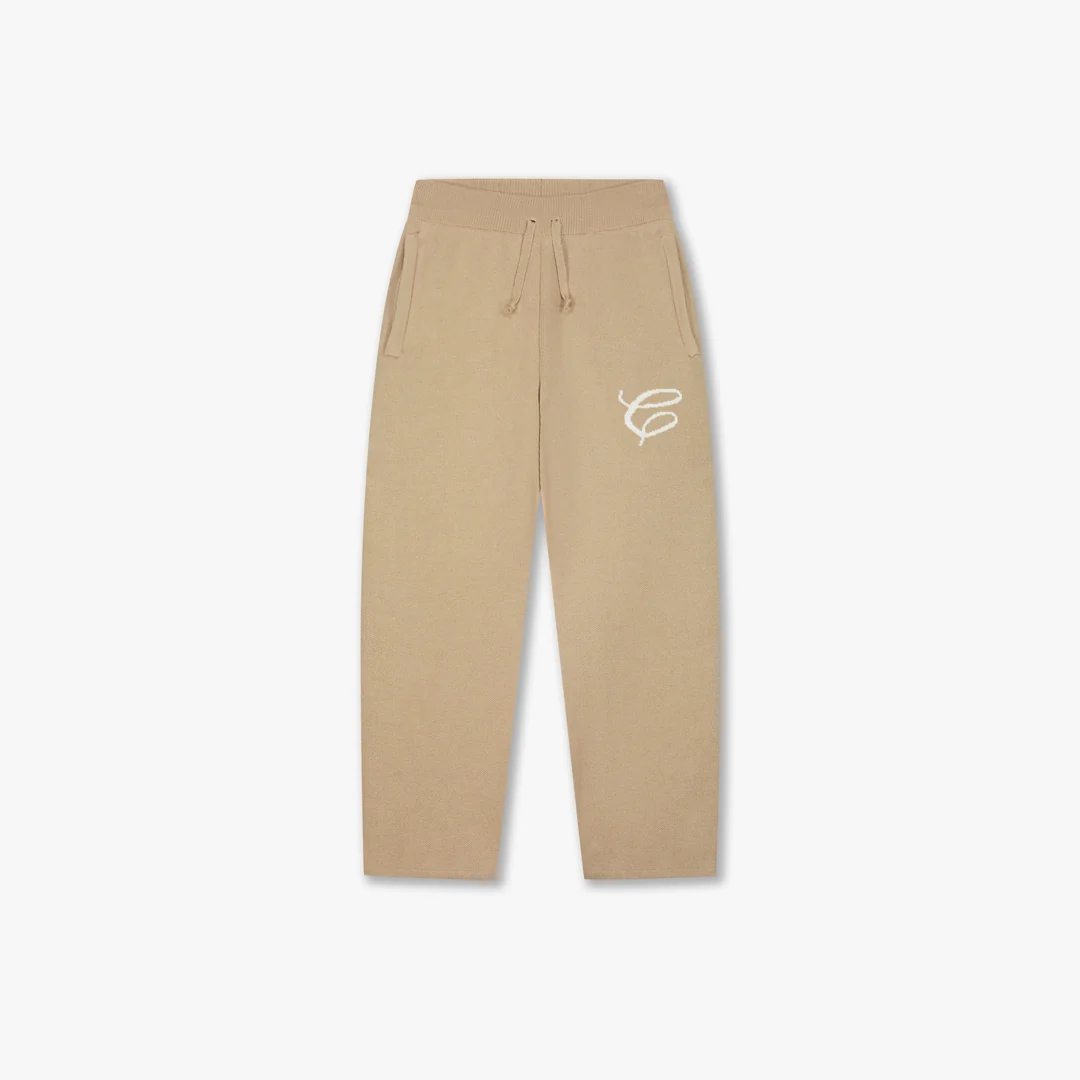CROYEZ MINI ESSENCE KNIT STRAIGHT PANTS | SAND