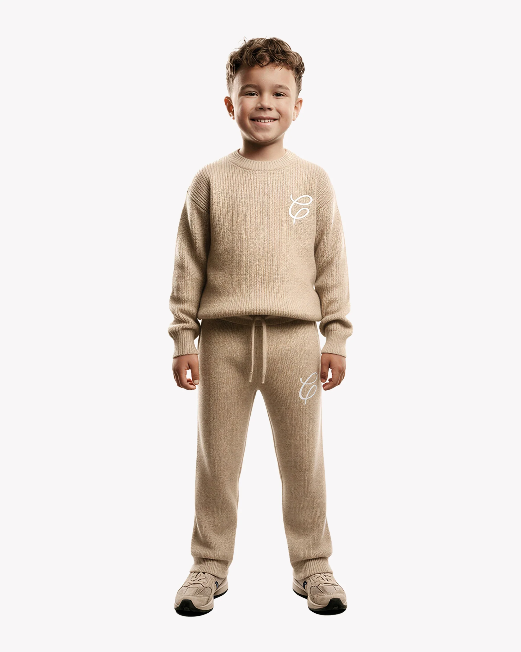 CROYEZ MINI ESSENCE KNIT STRAIGHT PANTS | SAND - Image 3