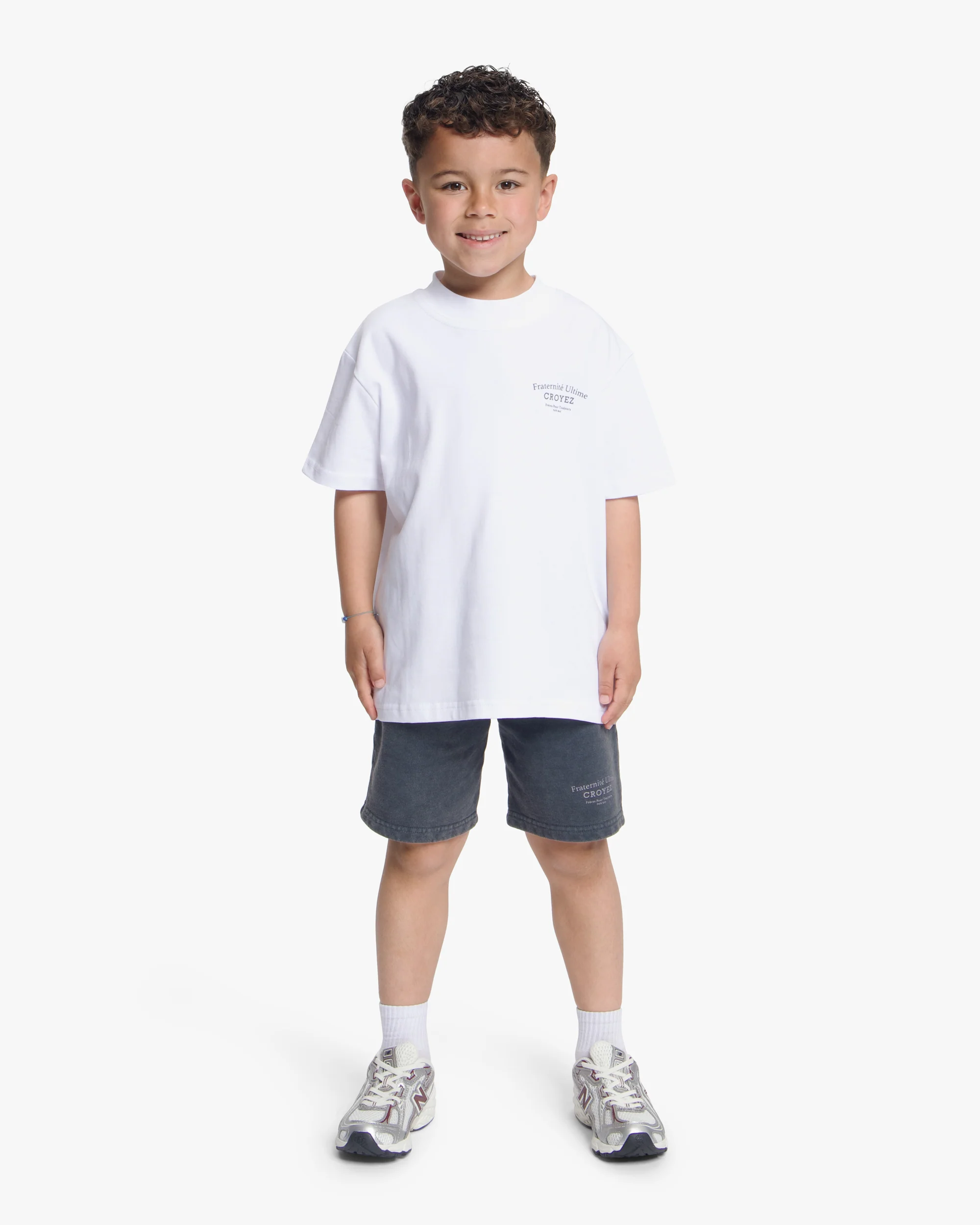 Croyez Mini Fraternité Shorts | Acid Wash/White - Image 3