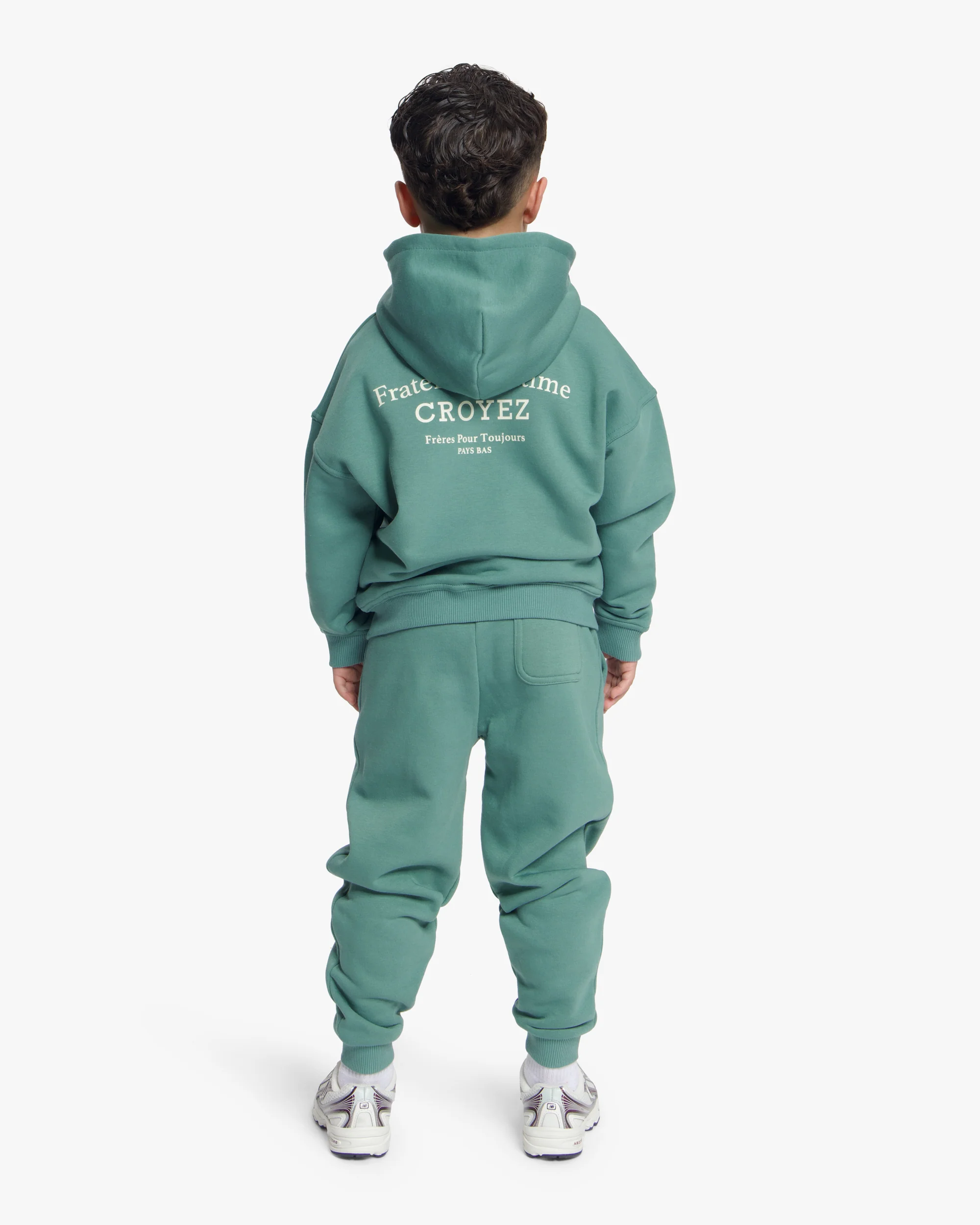Croyez Mini Fraternité Sweatpants | Green/Off-White - Image 4
