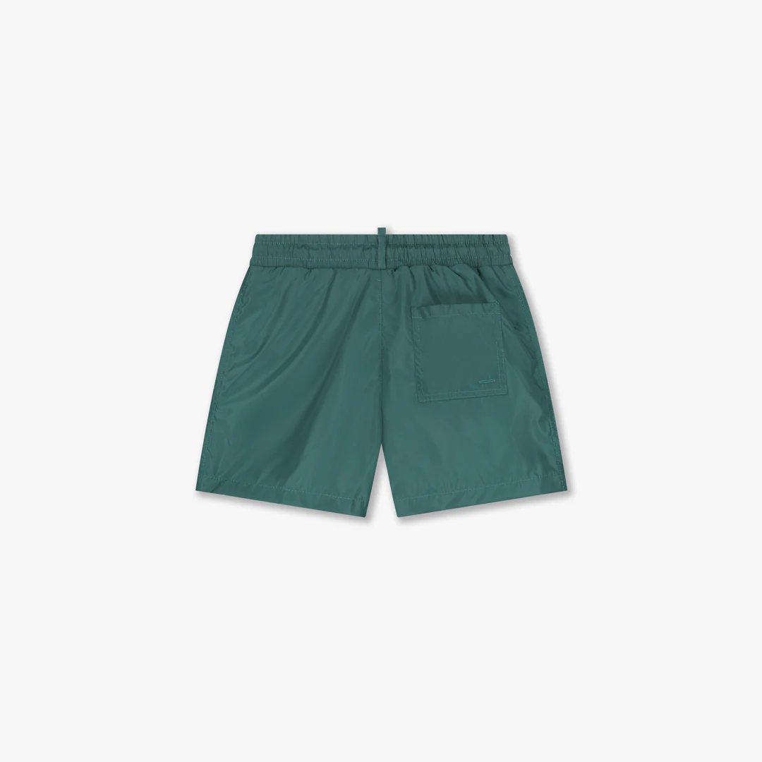Croyez Mini Fraternité Swim Shorts | Green/Off-White - Image 2