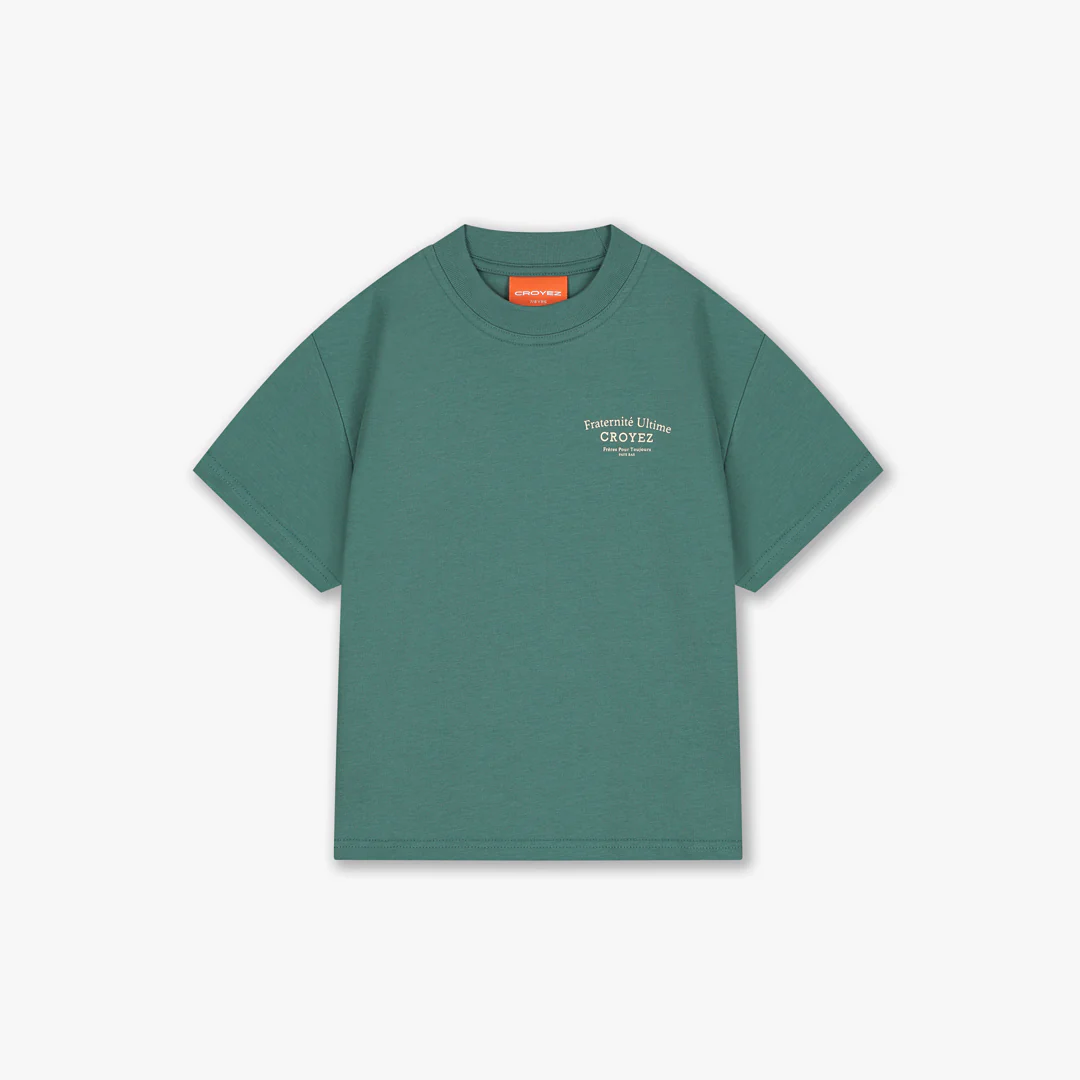 Croyez Mini Fraternité T-Shirt | Green/Off-White