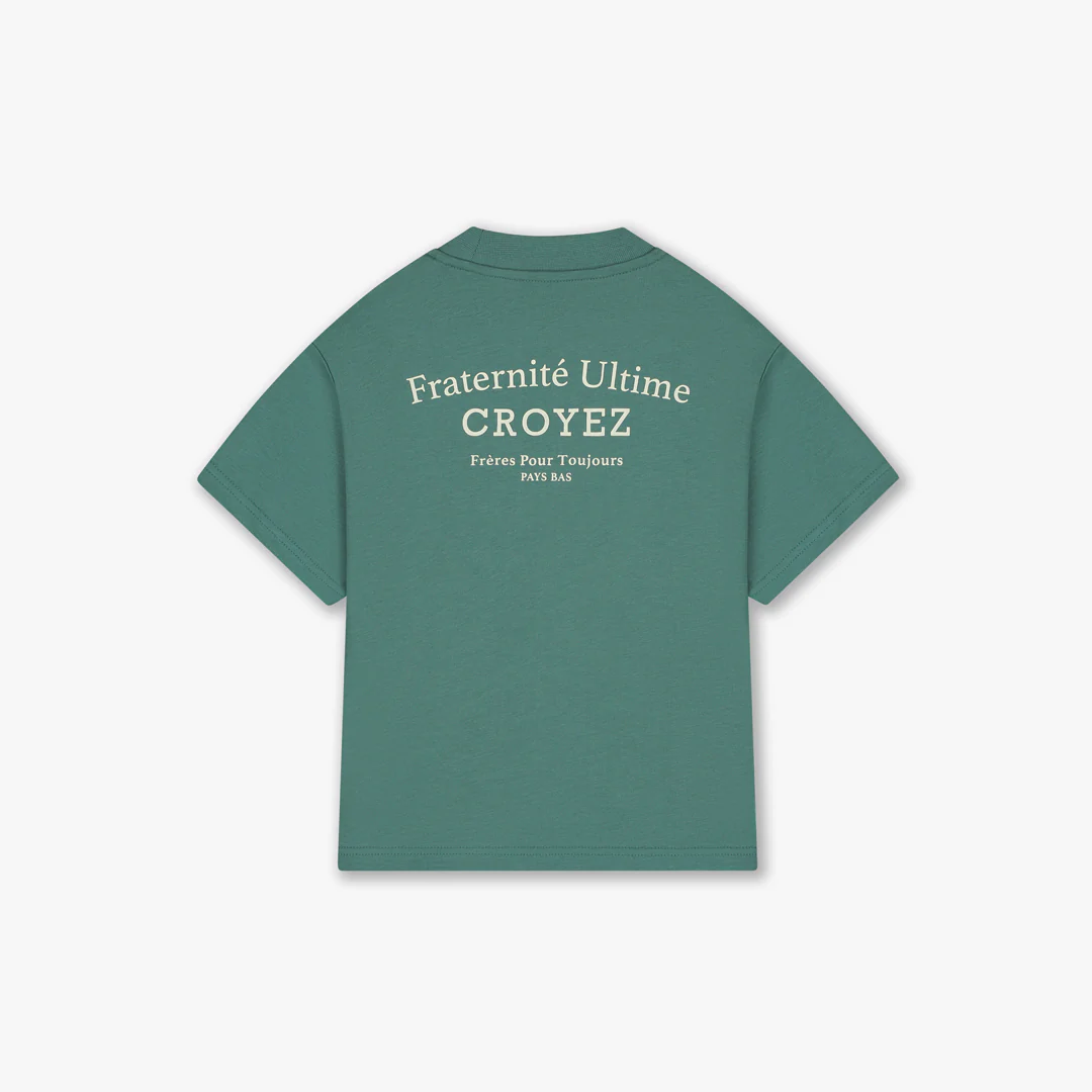 Croyez Mini Fraternité T-Shirt | Green/Off-White - Image 2