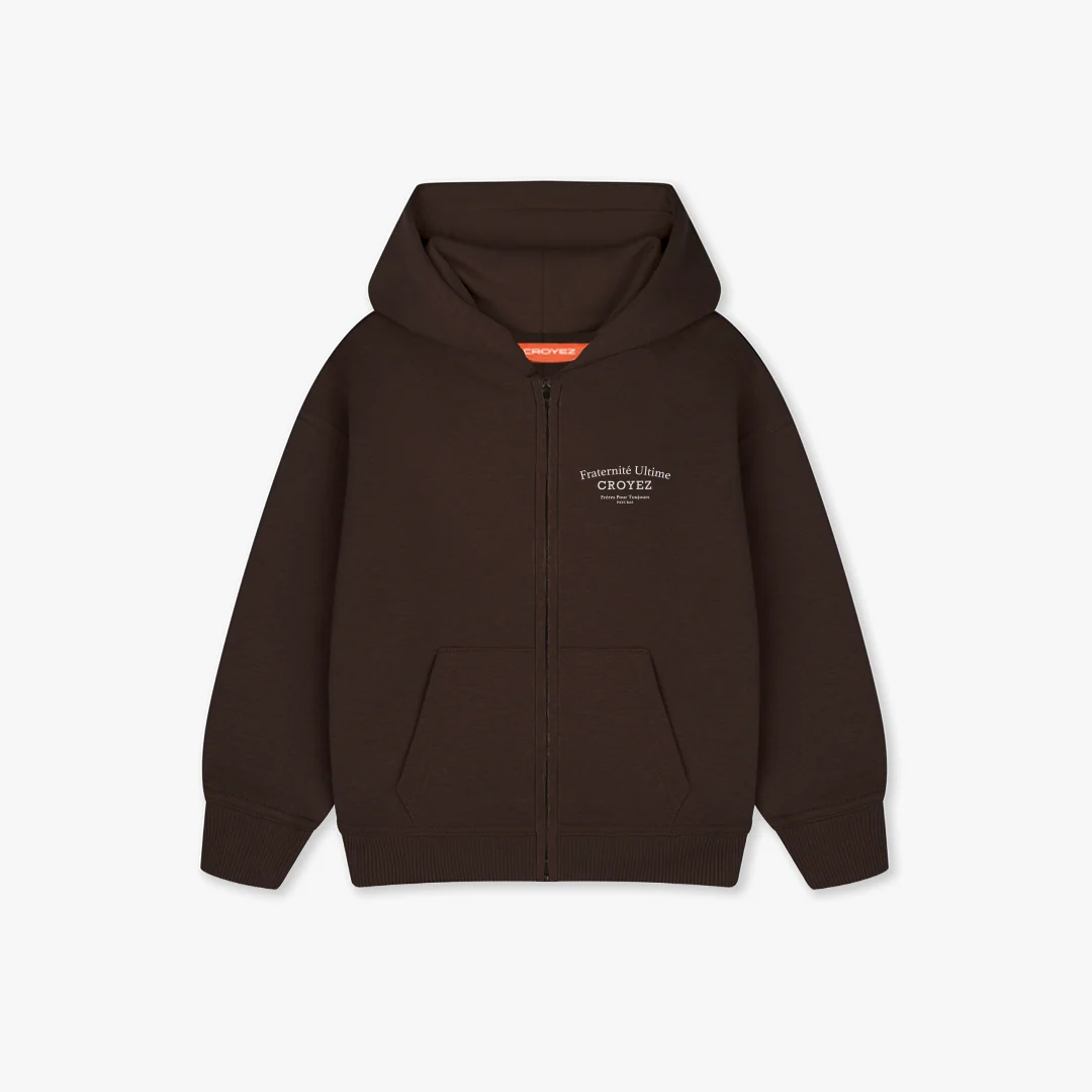 CROYEZ MINI FRATERNITÉ ZIP-HOODIE | BROWN