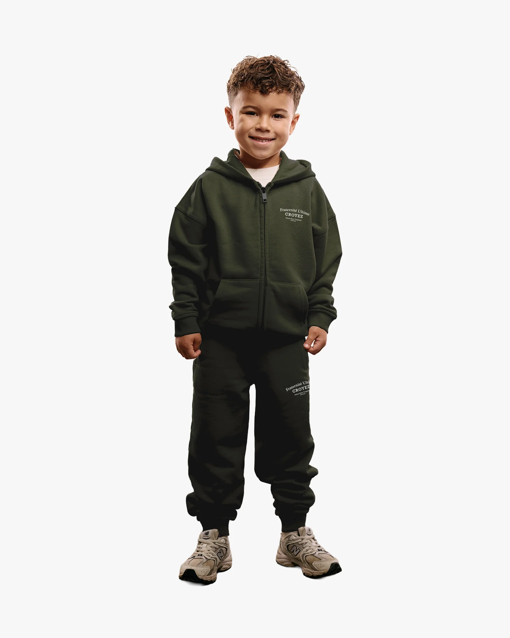 CROYEZ MINI FRATERNITÉ ZIP-HOODIE | DARK GREEN - Image 3