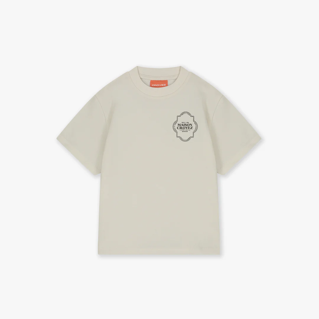 Croyez Mini Moroccan T-Shirt | Off-White/Brown