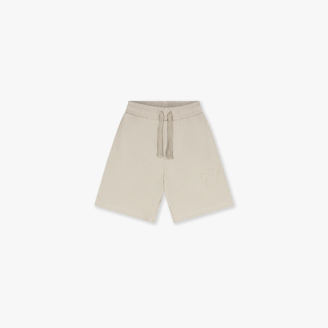 Croyez Mini Ribbed Shorts | Beige