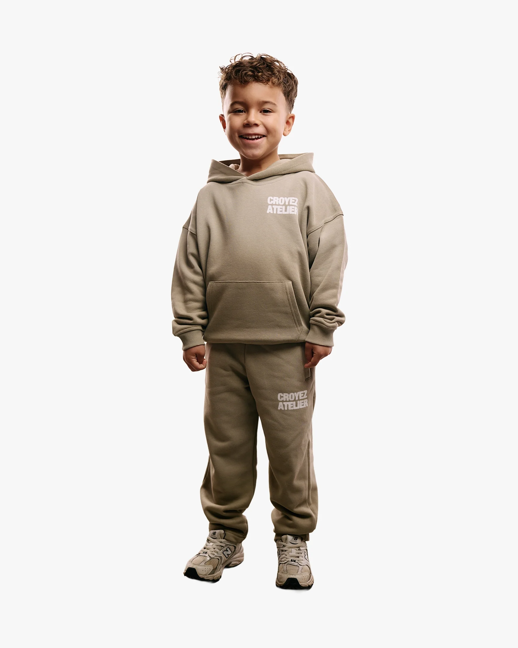 Croyez Mini Sprayed Atelier Sweatpants | Dusty Olive - Image 3