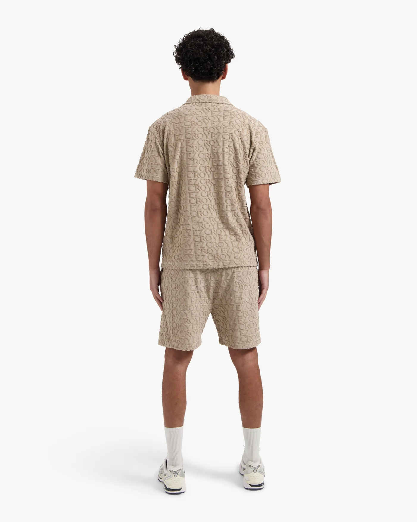 CROYEZ MONOGRAM TOWELLING SHIRT | STONE - Image 6