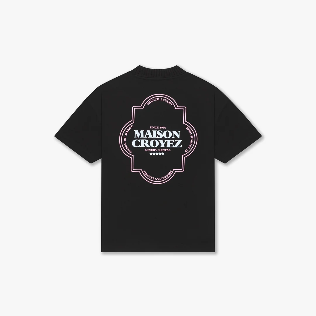 CROYEZ MOROCCAN T-SHIRT | BLACK/PINK - Image 2