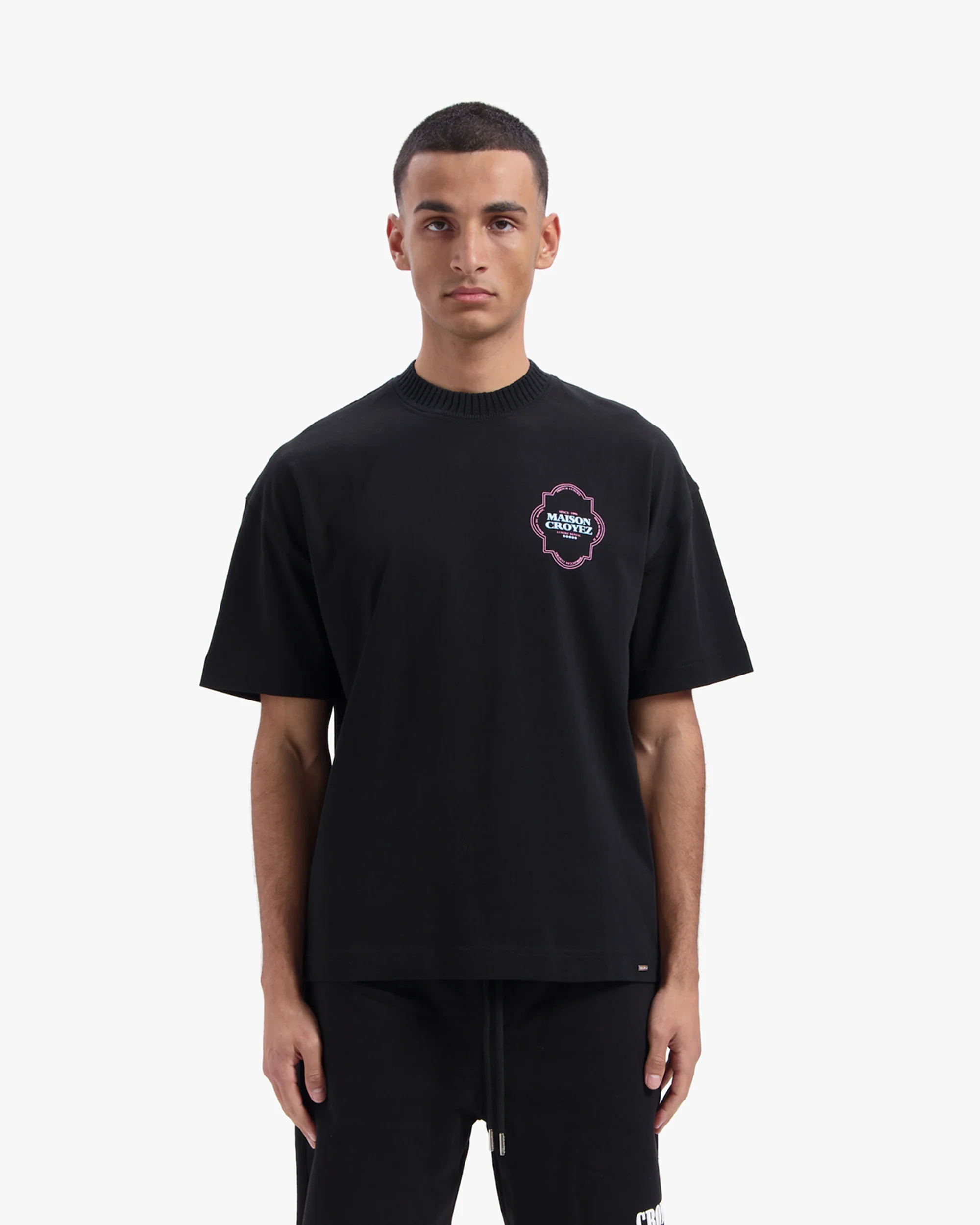 CROYEZ MOROCCAN T-SHIRT | BLACK/PINK - Image 3