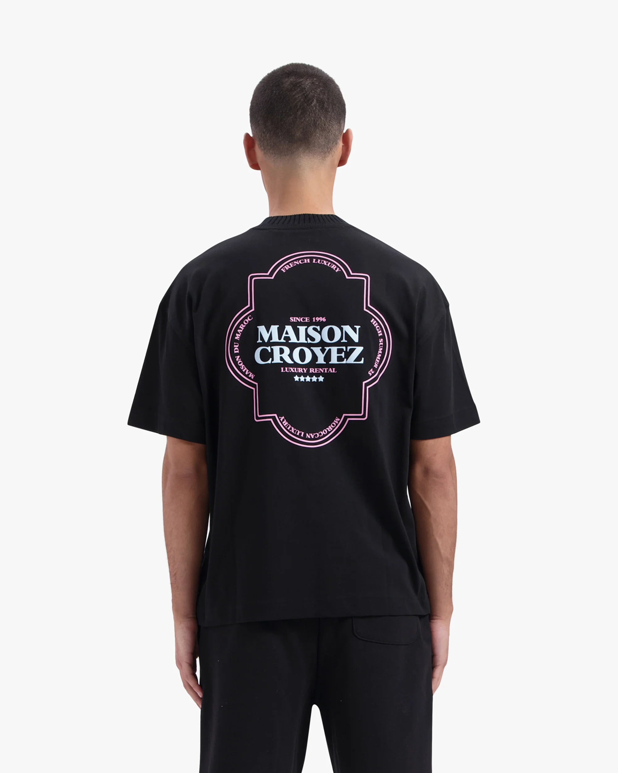 CROYEZ MOROCCAN T-SHIRT | BLACK/PINK - Image 4