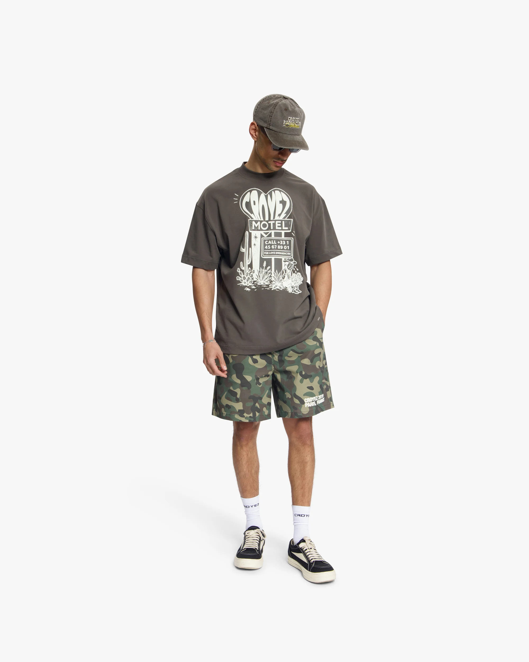 Croyez Motel T-Shirt | Washed Brown - Image 6