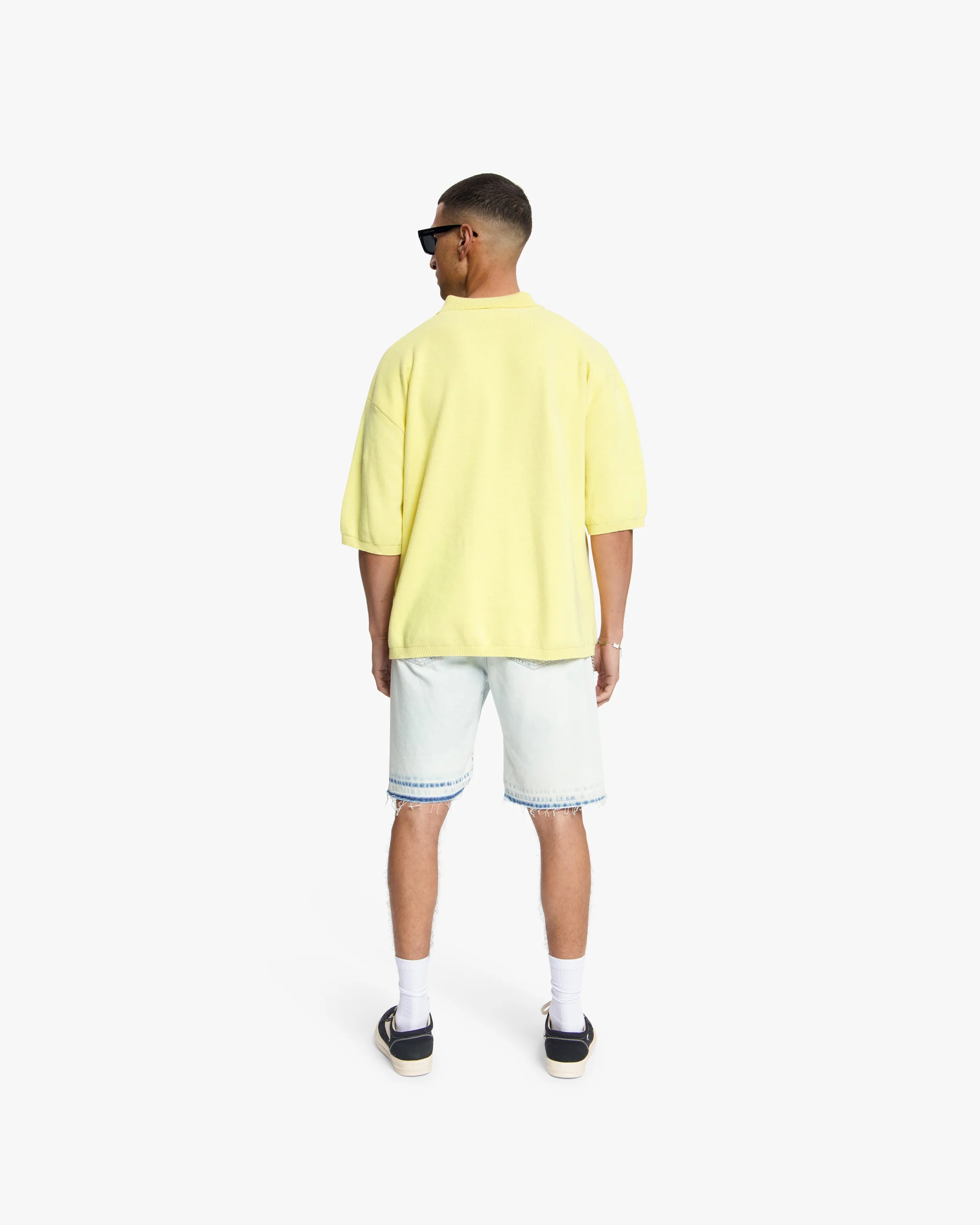 Croyez Nombre Knit Polo | Butter Yellow - Image 6