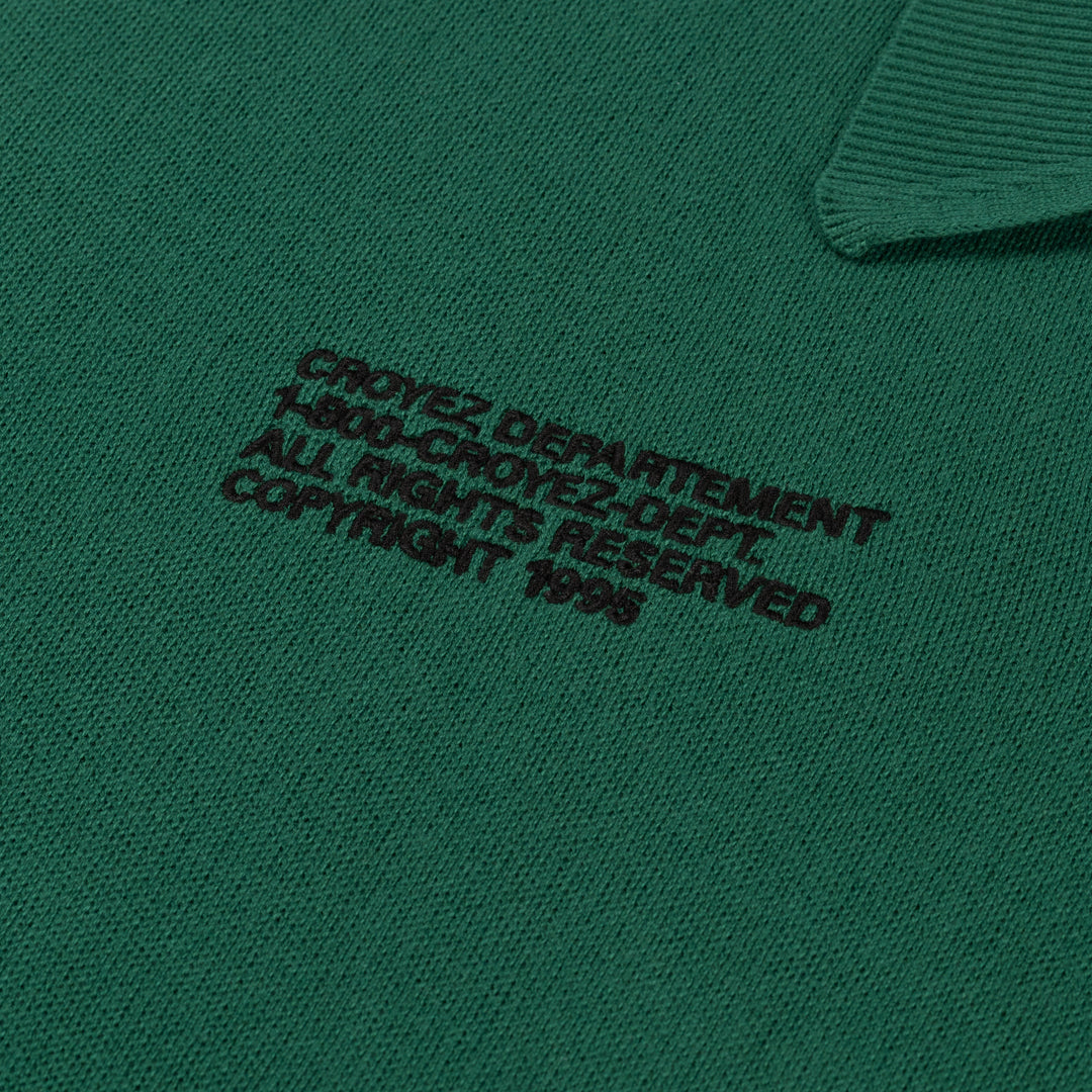 Croyez Nombre Knit Polo | Forest Green - Image 7