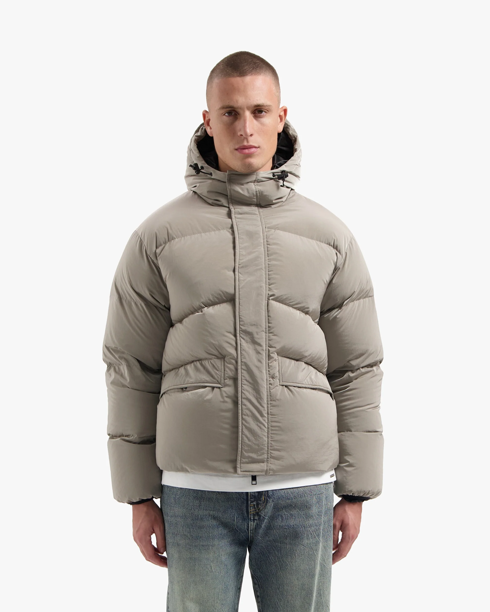 CROYEZ NYLON PUFFER JACKET | CREAM - Image 3